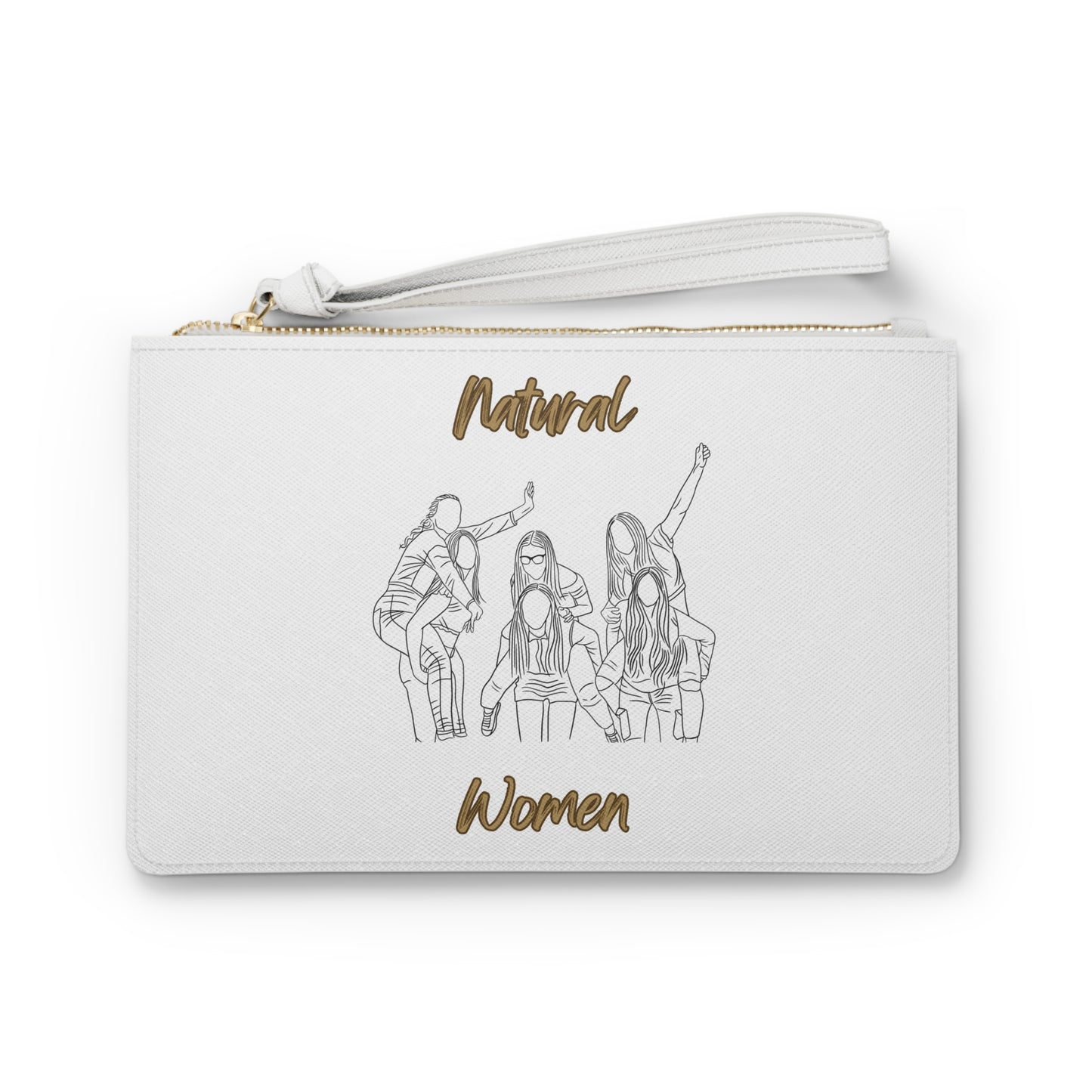 Natural Woman Piggy Back (BL) Clutch Bag WHITE