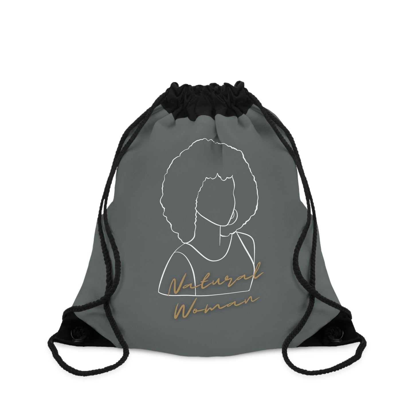 Natural Woman Afro (WL) Drawstring Bag DARK GREY