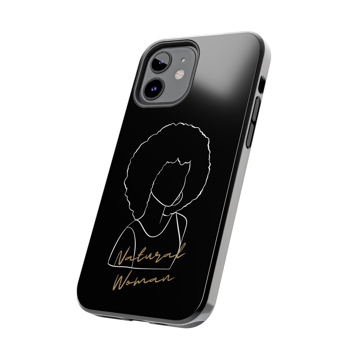 Natural Woman Afro (WL) Tough Phone Case BLACK