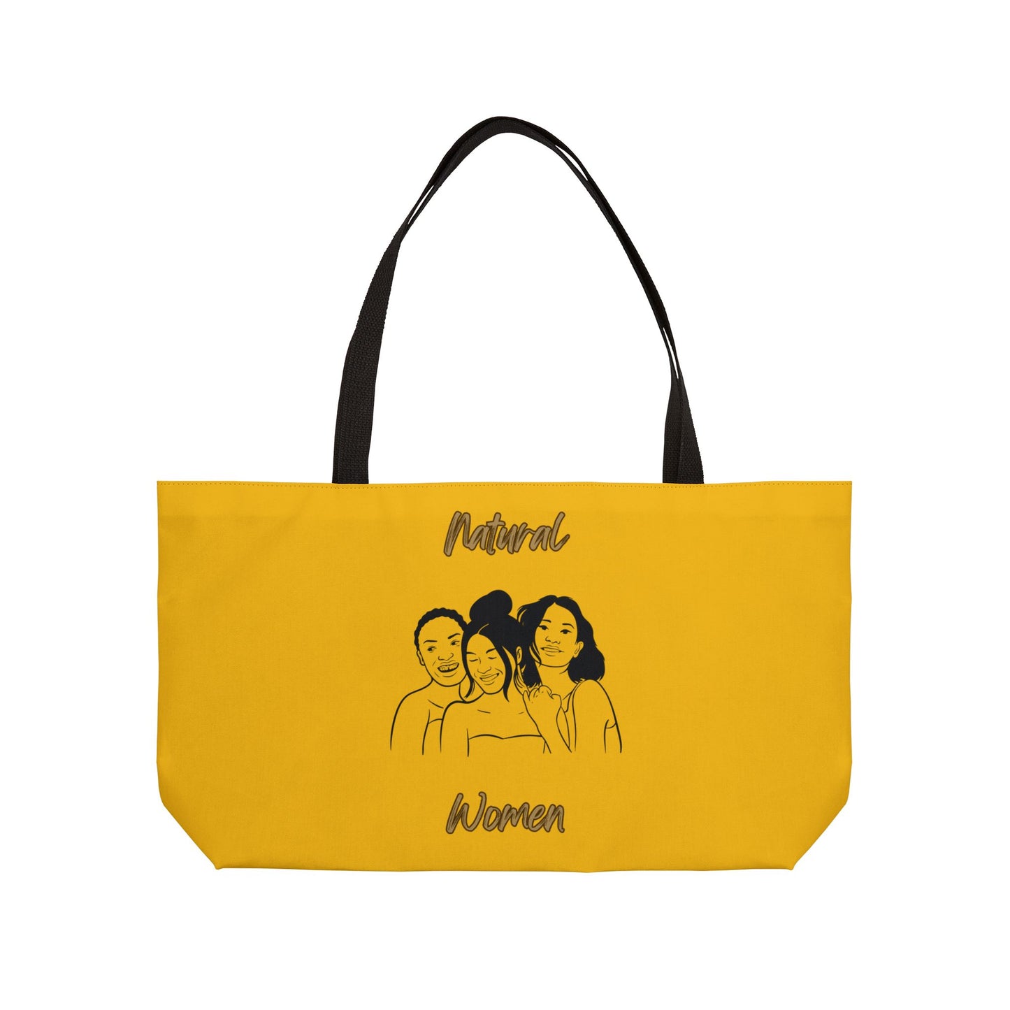 Natural Women Laughing Friends (BL) Weekender Tote Bag YELLOW