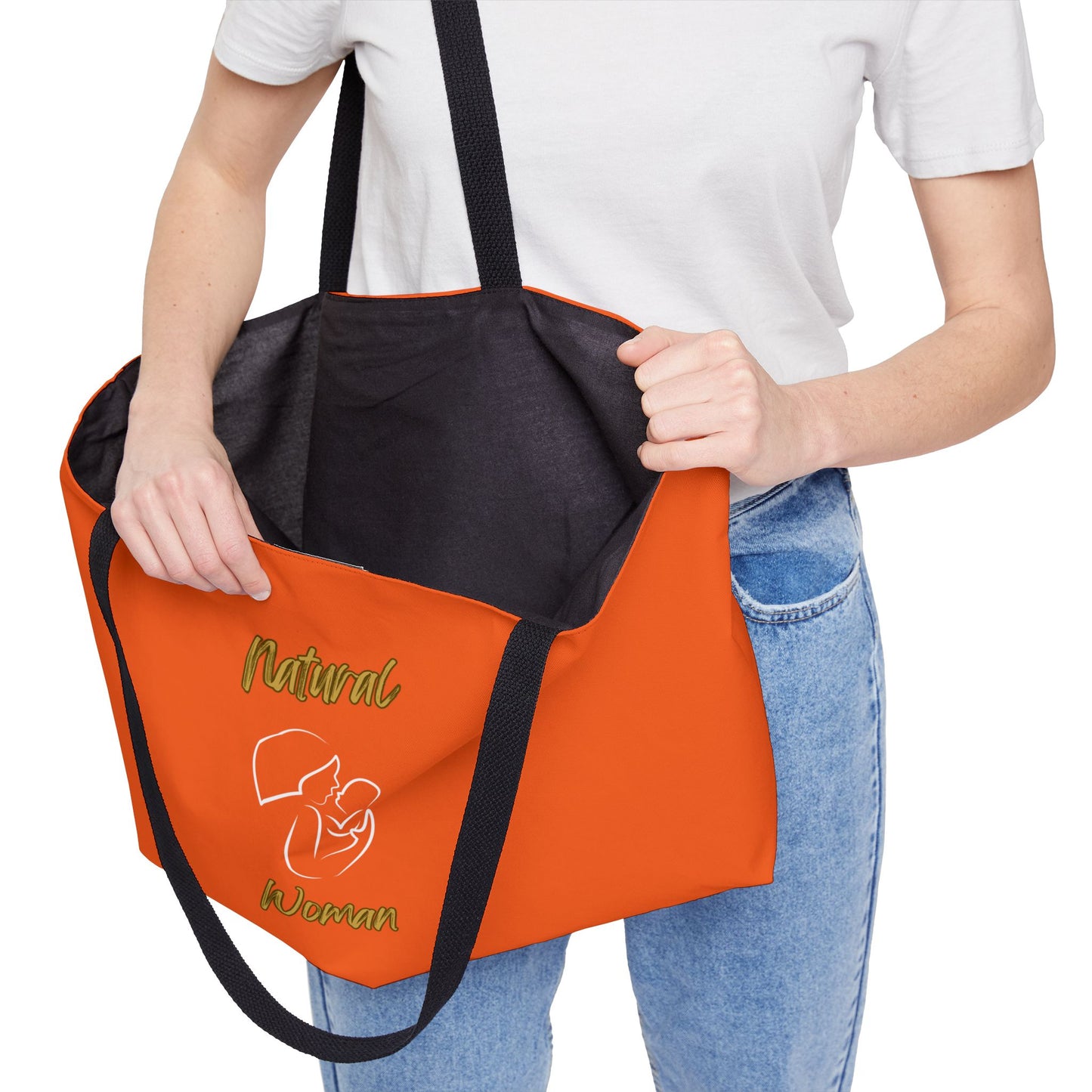 Natural Woman Long Awaited (WL) Weekender Tote Bag ORANGE