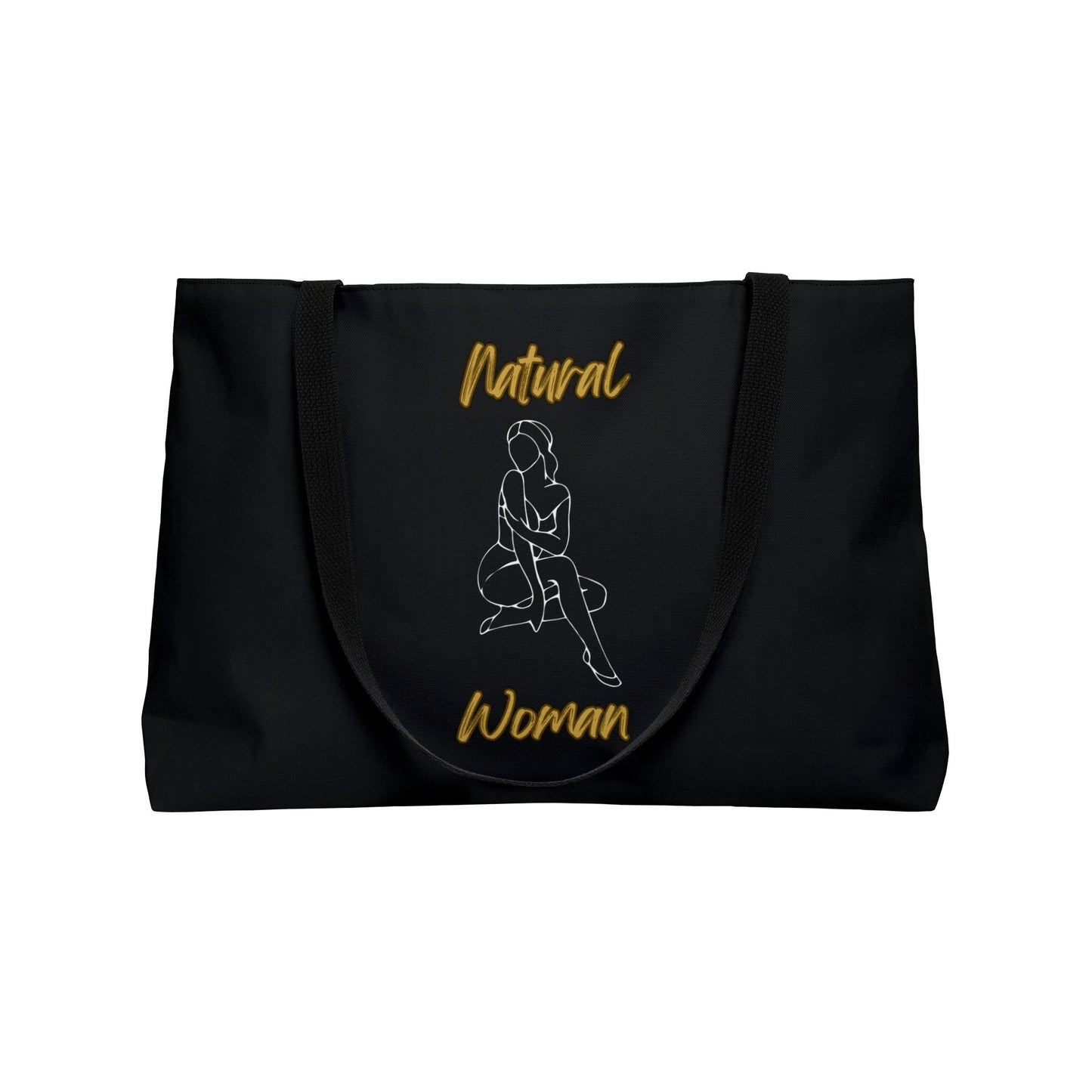 Natural Woman Shoulder Action (WL) Weekender Tote Bag BLACK