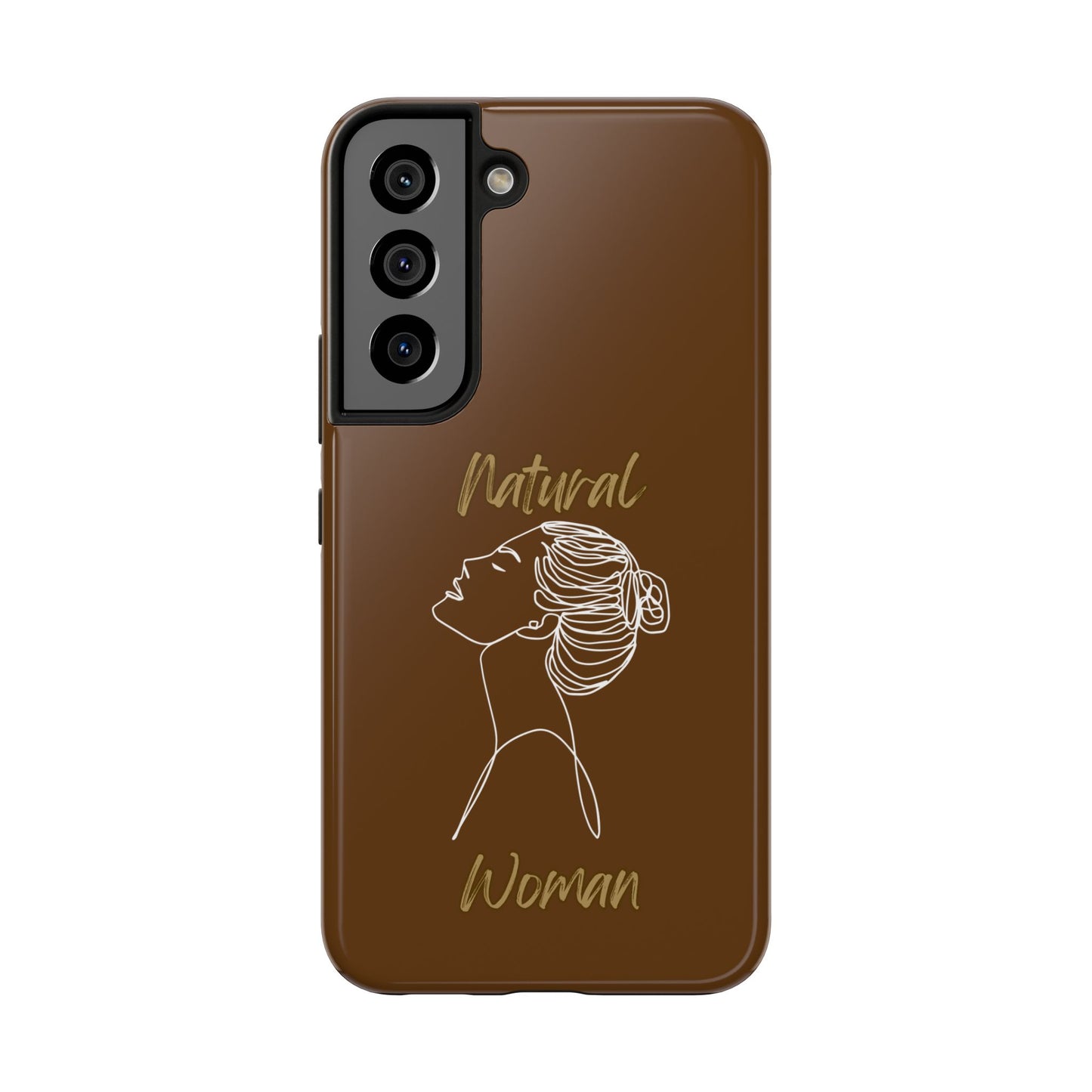 Natural Woman Wet Bun (WL) Tough Phone Cases BROWN