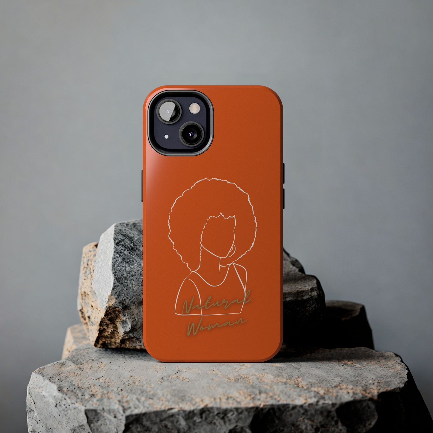 Natural Woman Afro (WL)Tough Phone Cases ORANGE