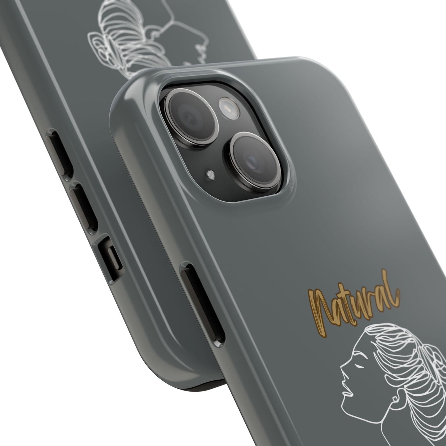Natural Woman Wet Bun (WL) Tough Phone Cases DARK GREY