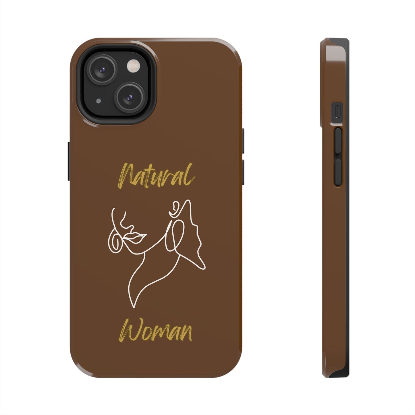 Natural Woman Lips (WL)Tough Phone Cases BROWN