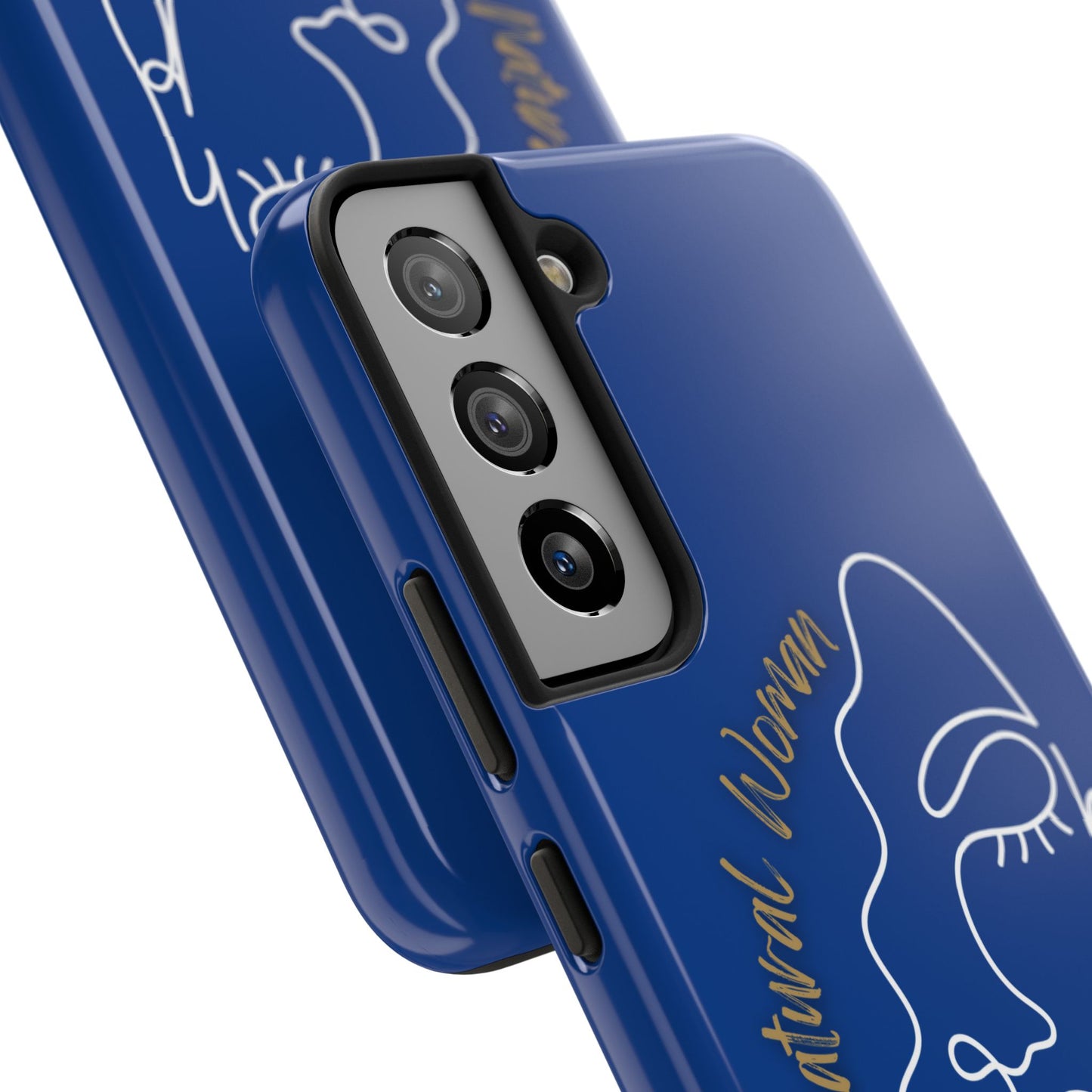 Natural Woman Half Face (WL)Tough Phone Case DARK BLUE