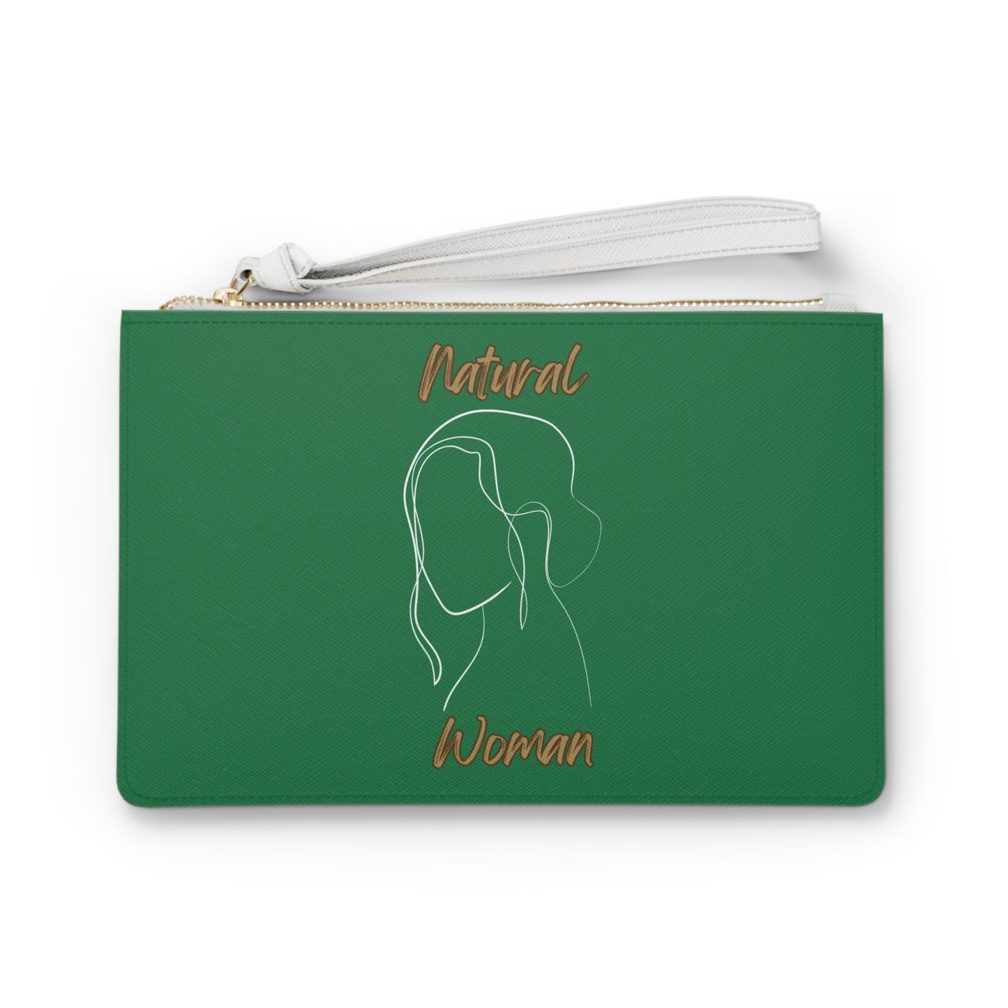 Natural Woman Hanging Hair (WL) Clutch Bag DARK GREEN