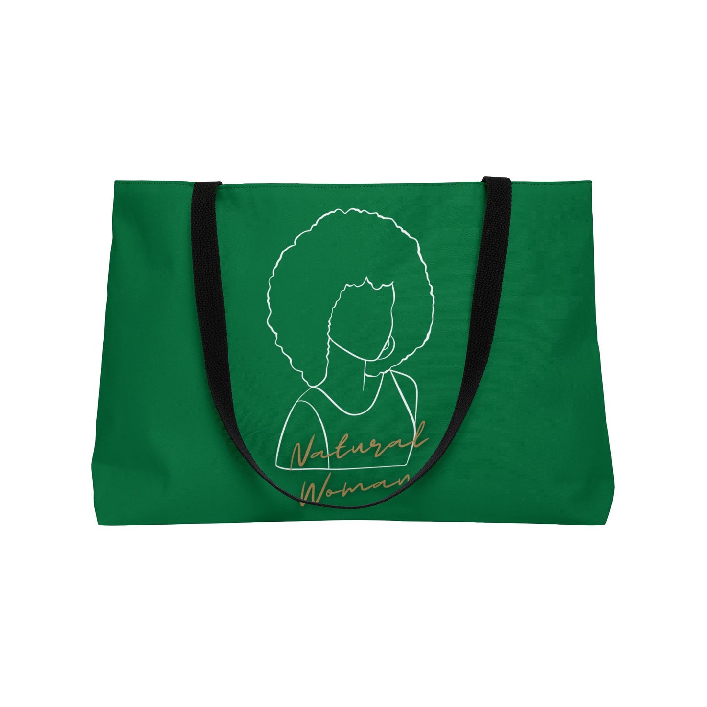 Natural Woman Afro (WL) Weekender Tote Bag DARK GREEN