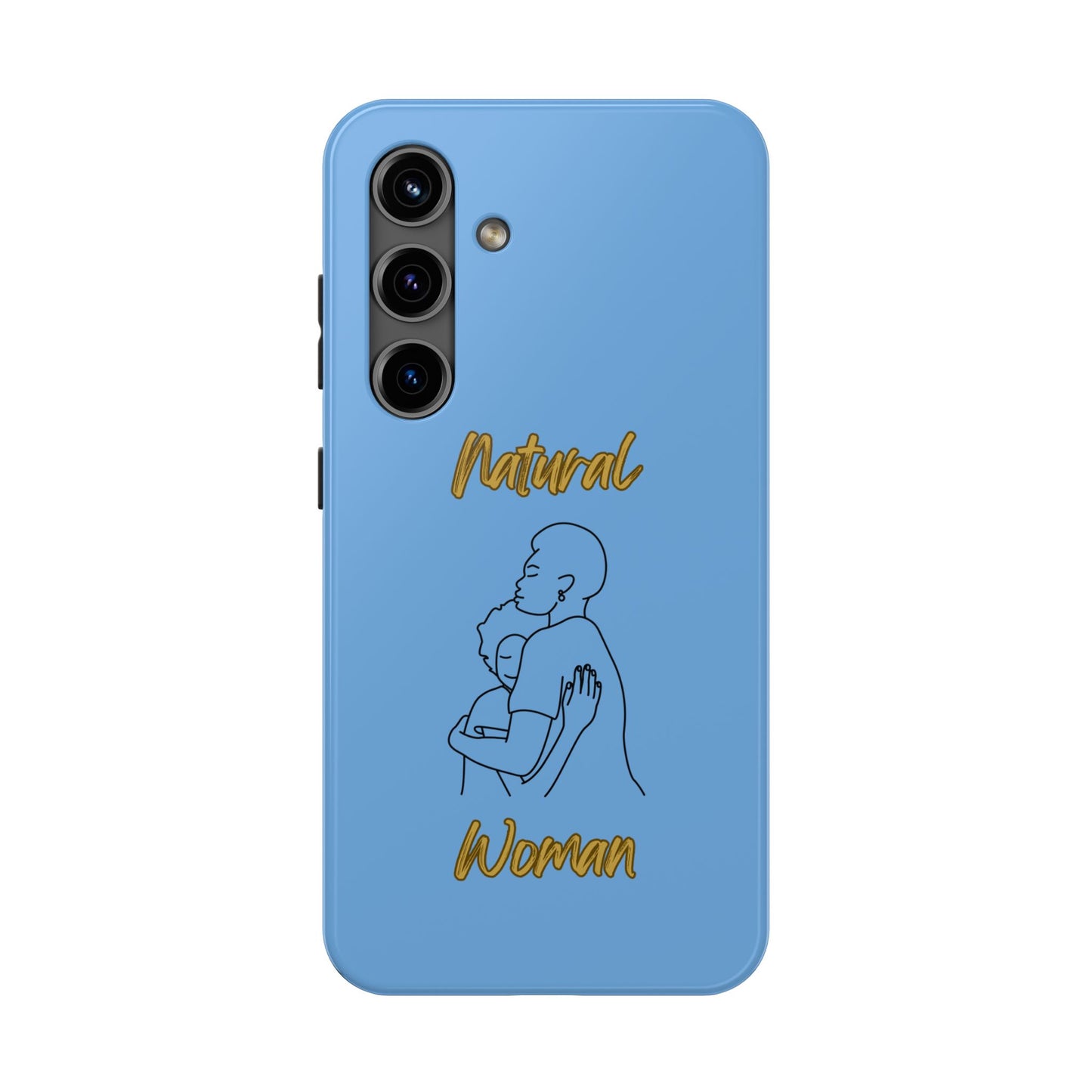Natural Woman Safe With Momma (BL) Tough Phone Cases LIGHT BLUE
