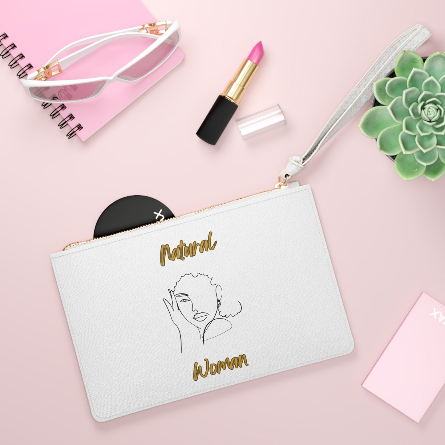 Natural Woman Let's Be Friends (BL) Clutch Bag WHITE