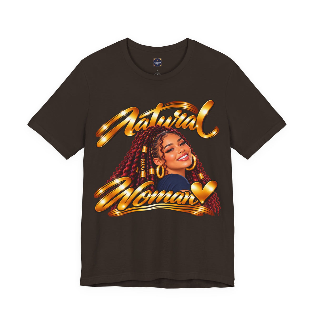Natural Woman Twists Graphic Tee | Burgundy Twists | Women's Hair Identity T-Shirt