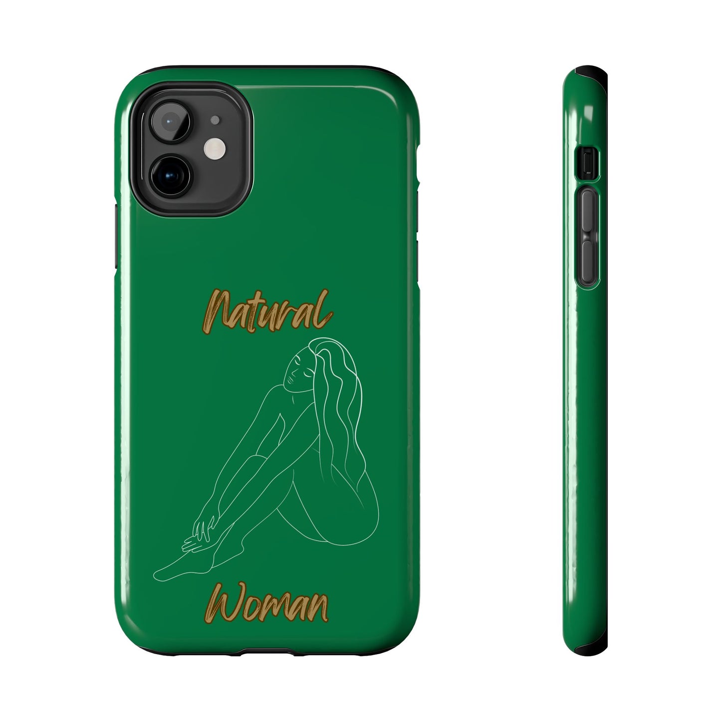 Natural Woman Beauty (WL) Tough Phone Cases DARK GREEN