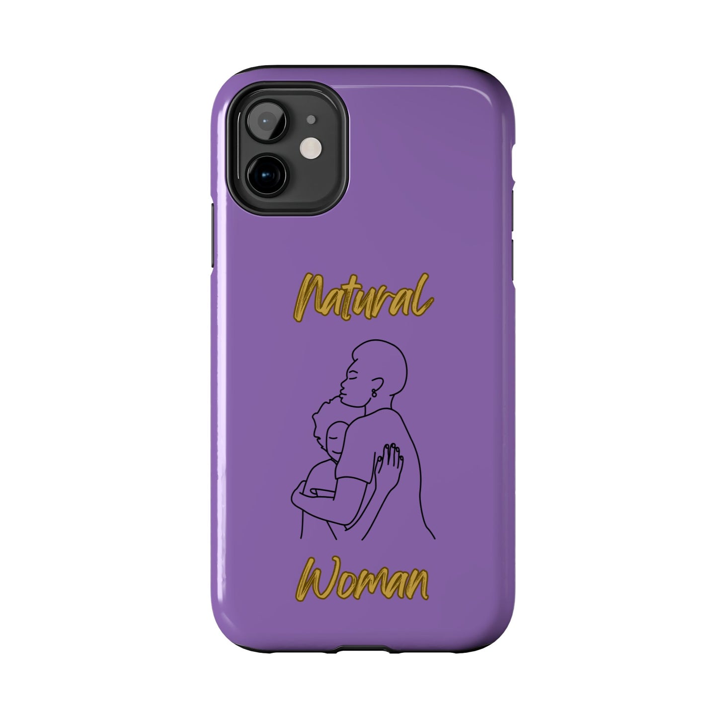 Natural Woman Safe With Momma (BL) Tough Phone Cases LIGHT PURPLE