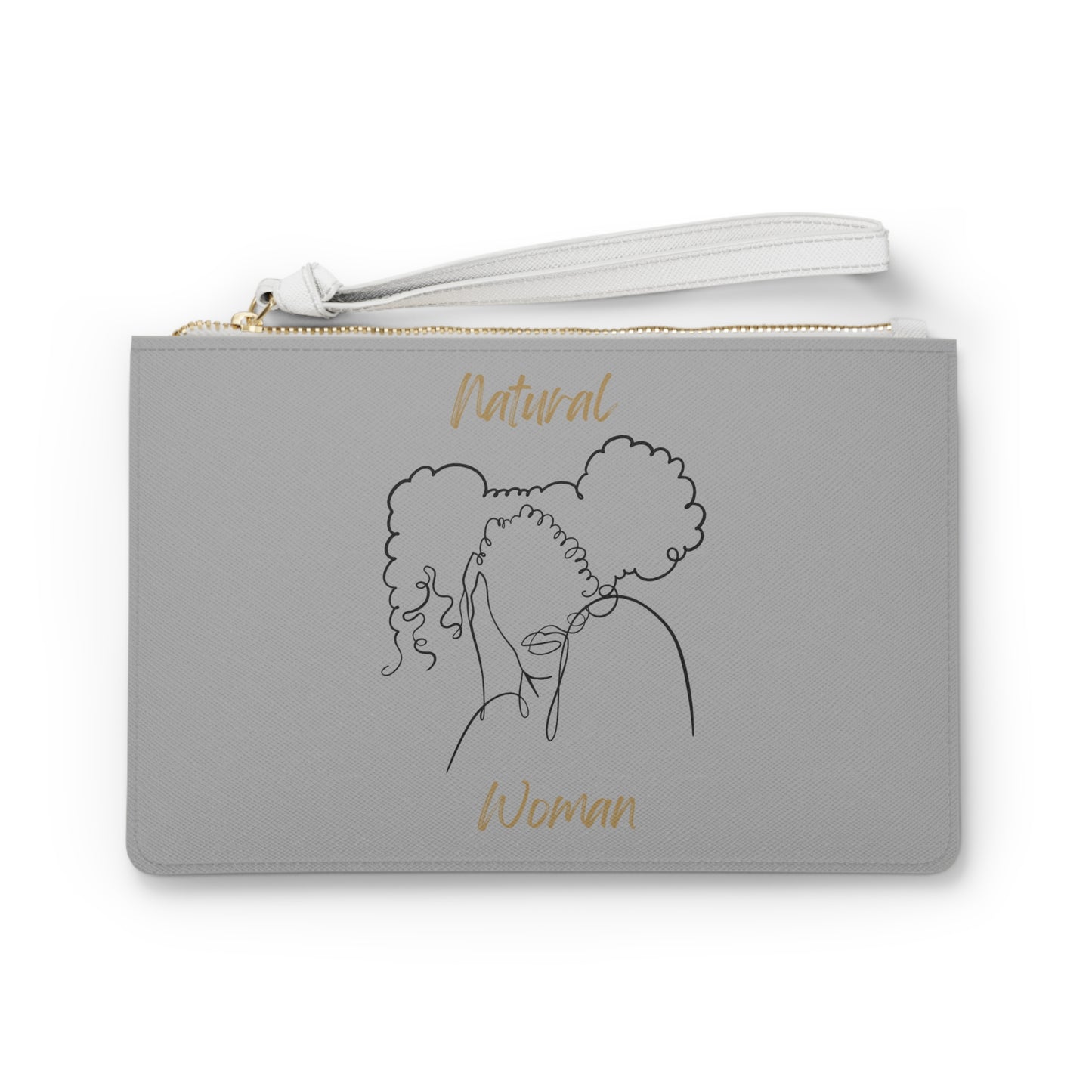 Natural Woman Twin Puffs (BL) Clutch Bag LIGHT GREY