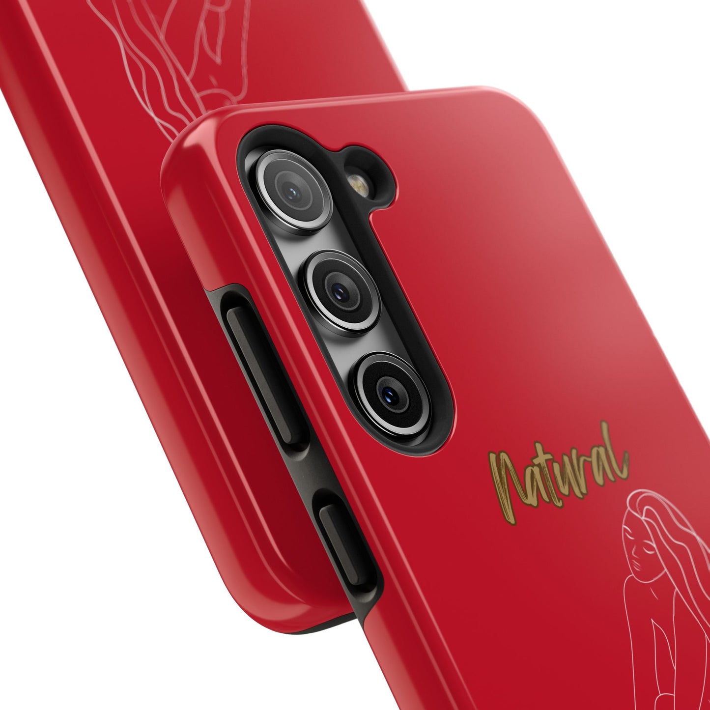 Natural Woman Beauty (WL) Tough Phone Cases DARK RED