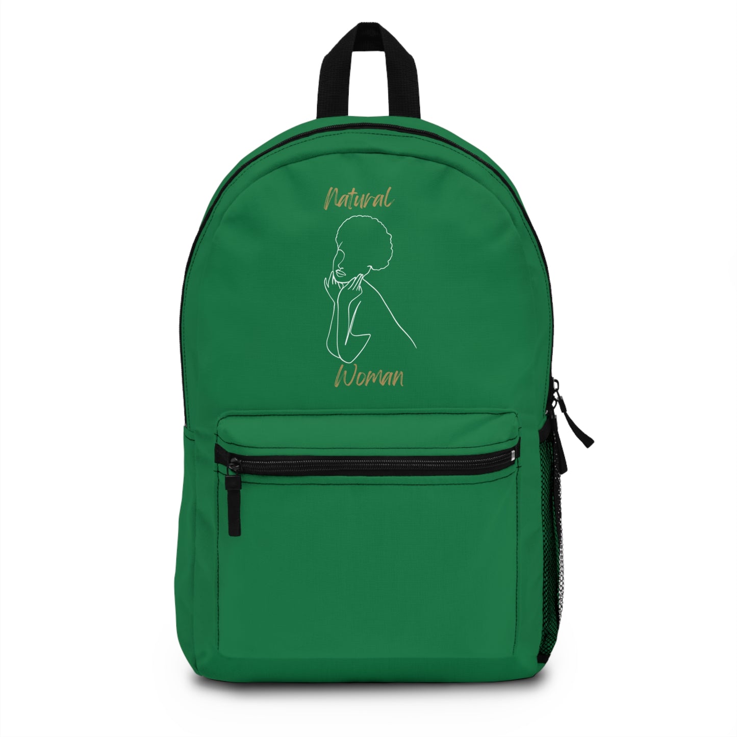 Natural Woman Cute Afro (WL) Backpack DARK GREEN