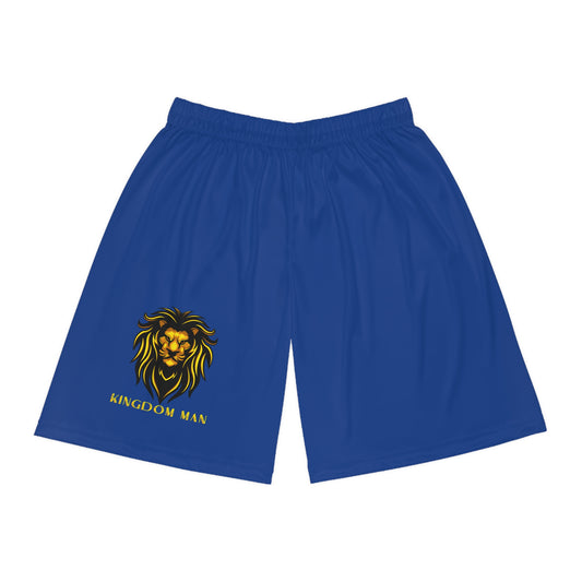 Kingdom Man (Gold) Basketball Shorts DARK BLUE