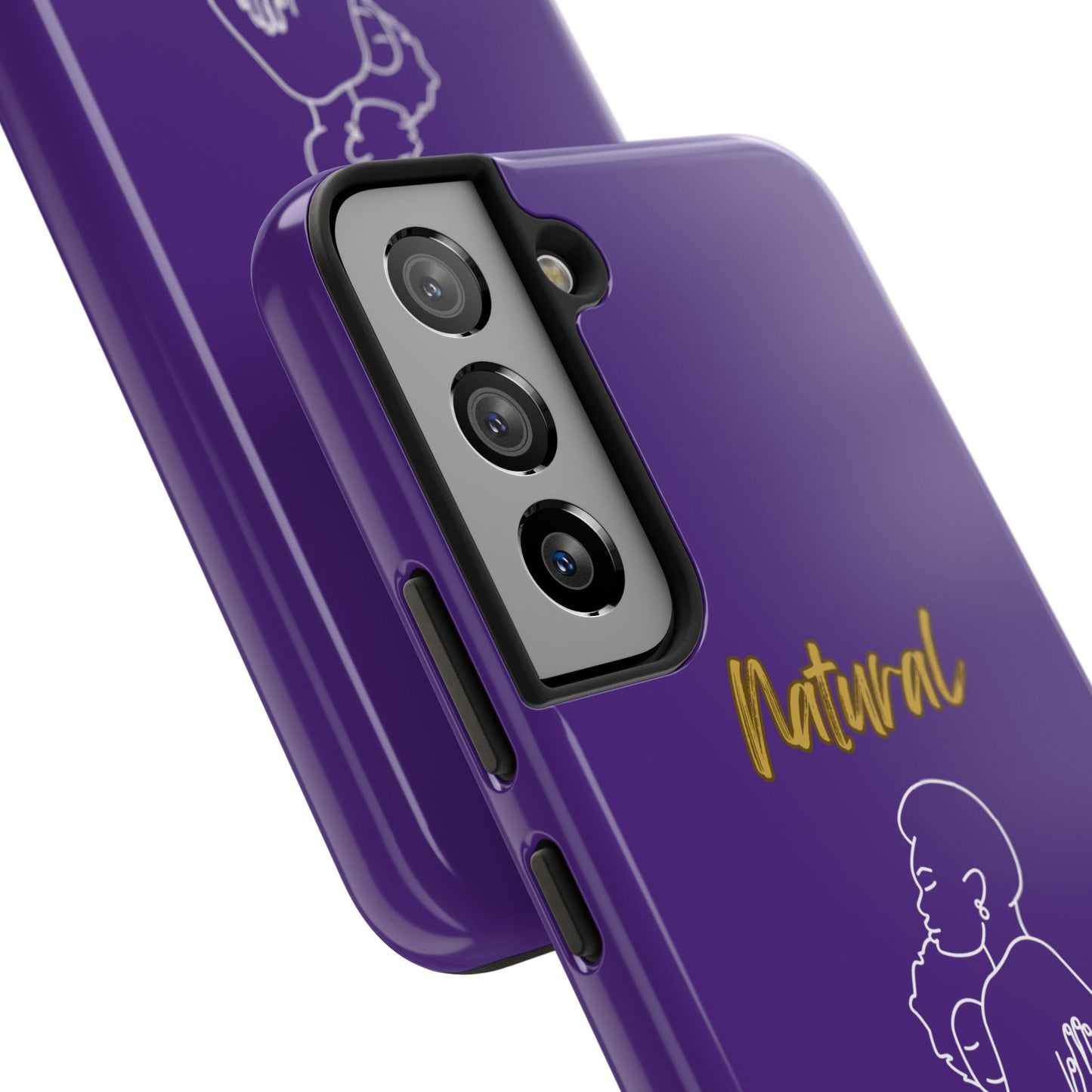 Natural Woman Safe With Momma (WL) Tough Phone Cases PURPLE