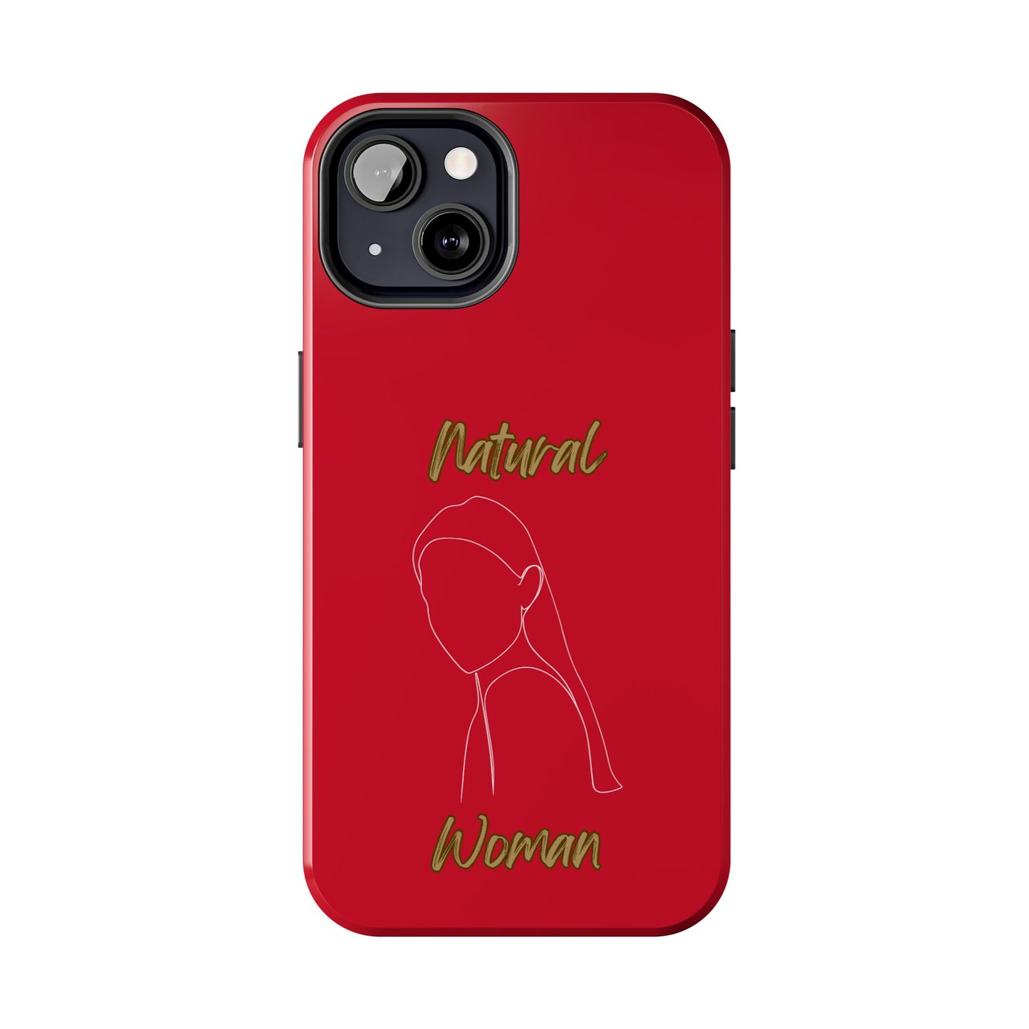 Natural Woman Tilted Look (WL) Tough Phone Cases DARK RED