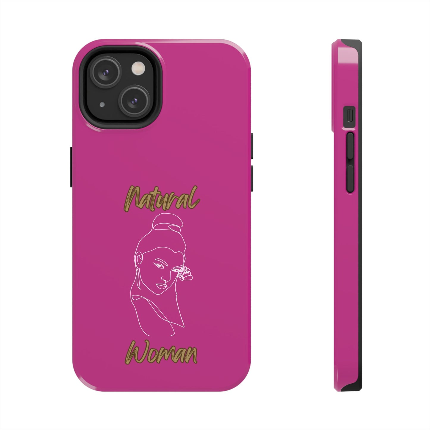 Natural Woman Sassy Bun (WL) Tough Phone Cases PINK