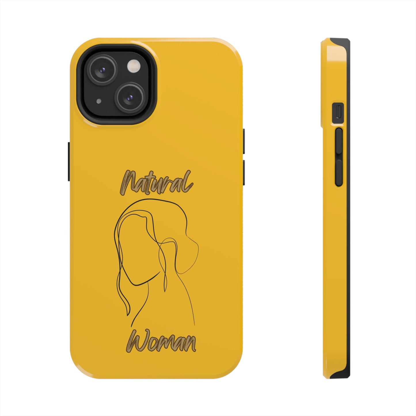 Natural Woman Hanging Hair (BL) Tough Phone Cases YELLOW