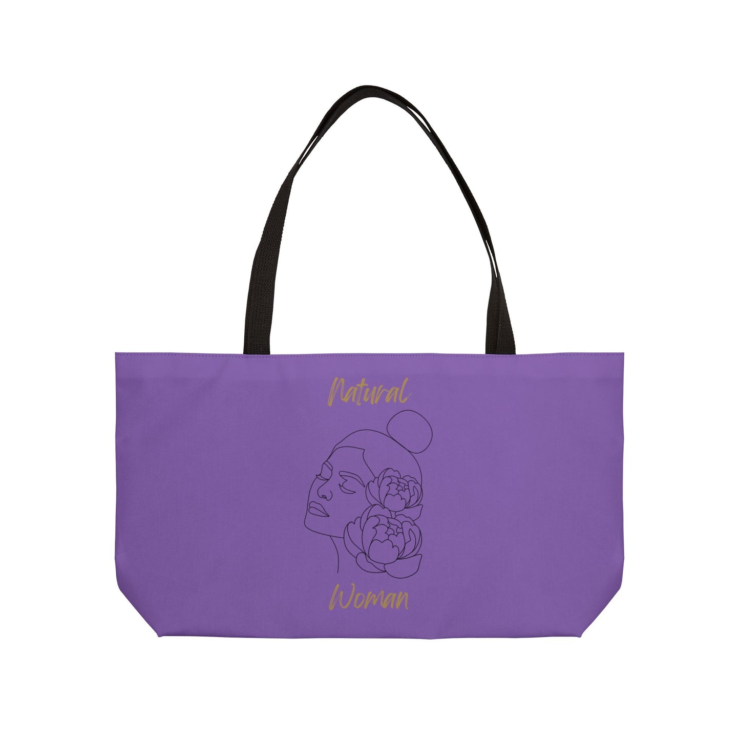Natural Woman Bun Flower (BL) Weekender Tote Bag LIGHT PURPLE