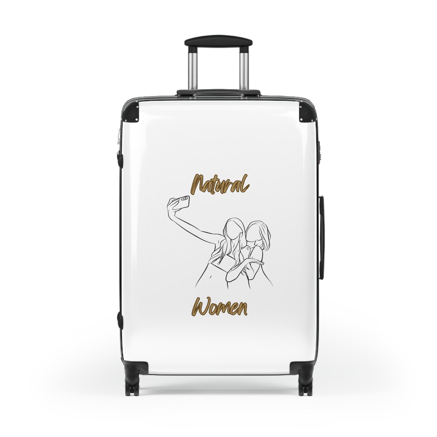 Natural Woman Friends Selfie (BL) Suitcase WHITE