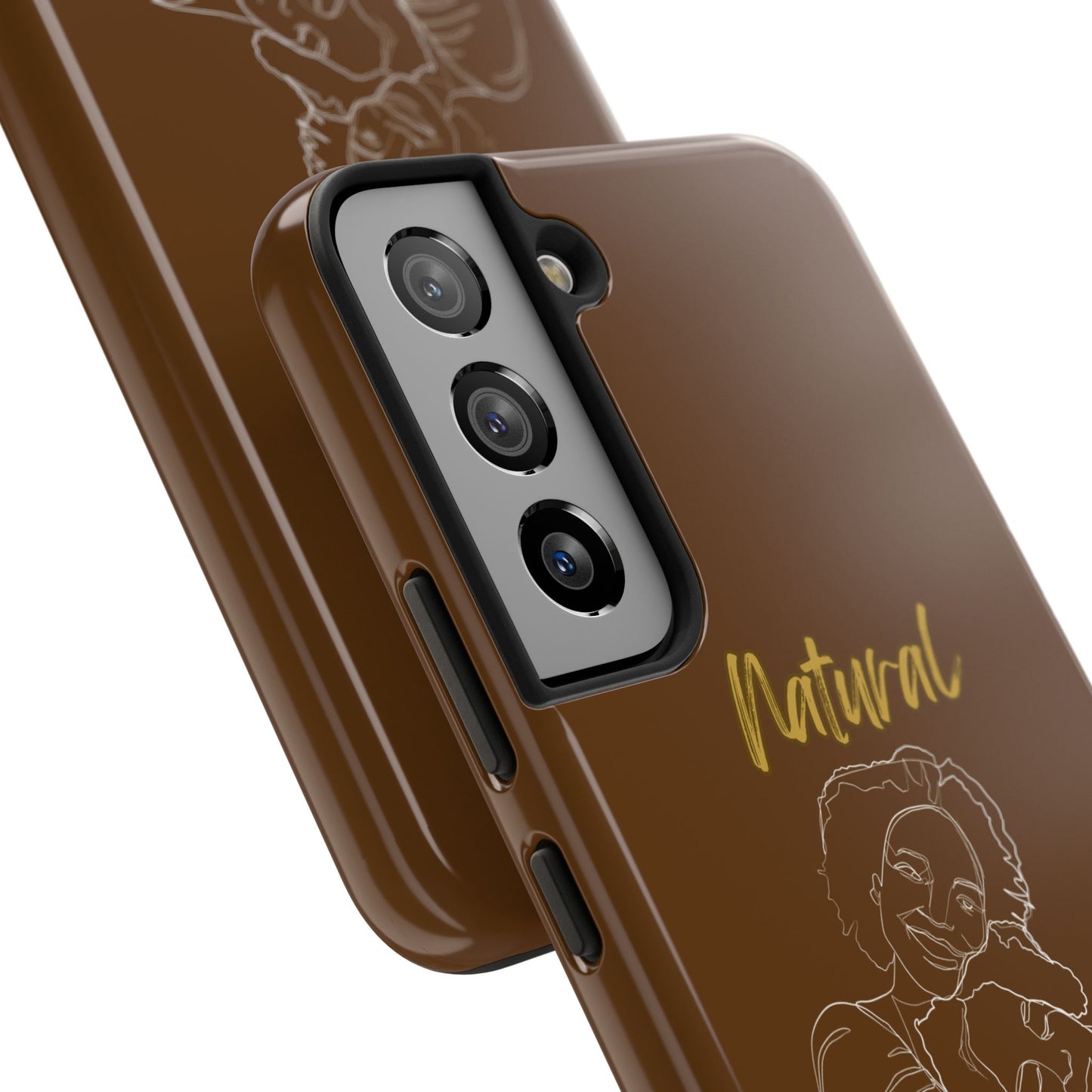 Natural Woman Loving Embrace (WL)Tough Phone Cases BROWN
