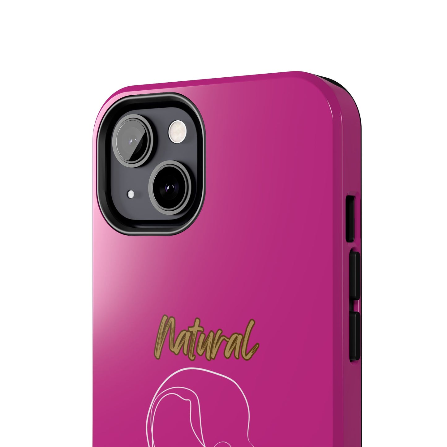Natural Woman Hanging Hair (WL) Tough Phone Cases PINK