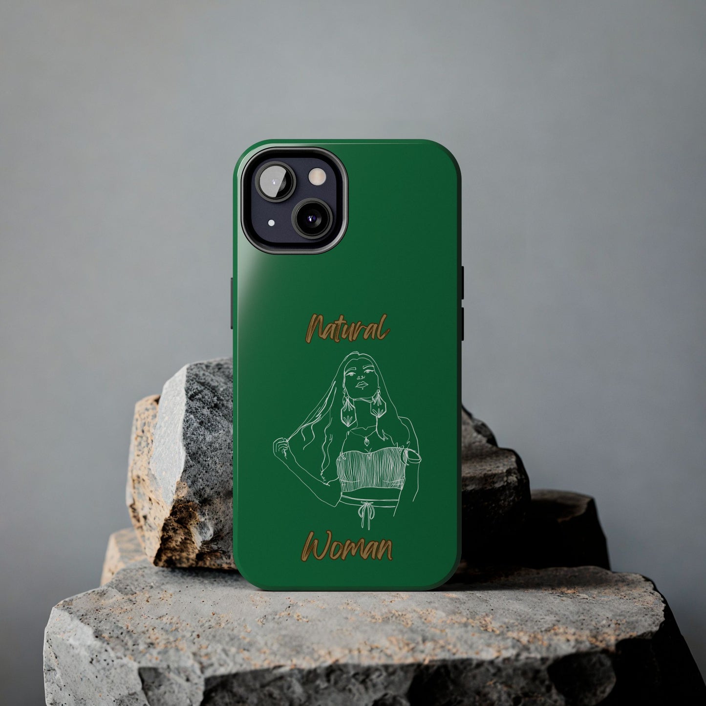 Natural Woman Thinking (WL)Tough Phone Cases DARK GREEN