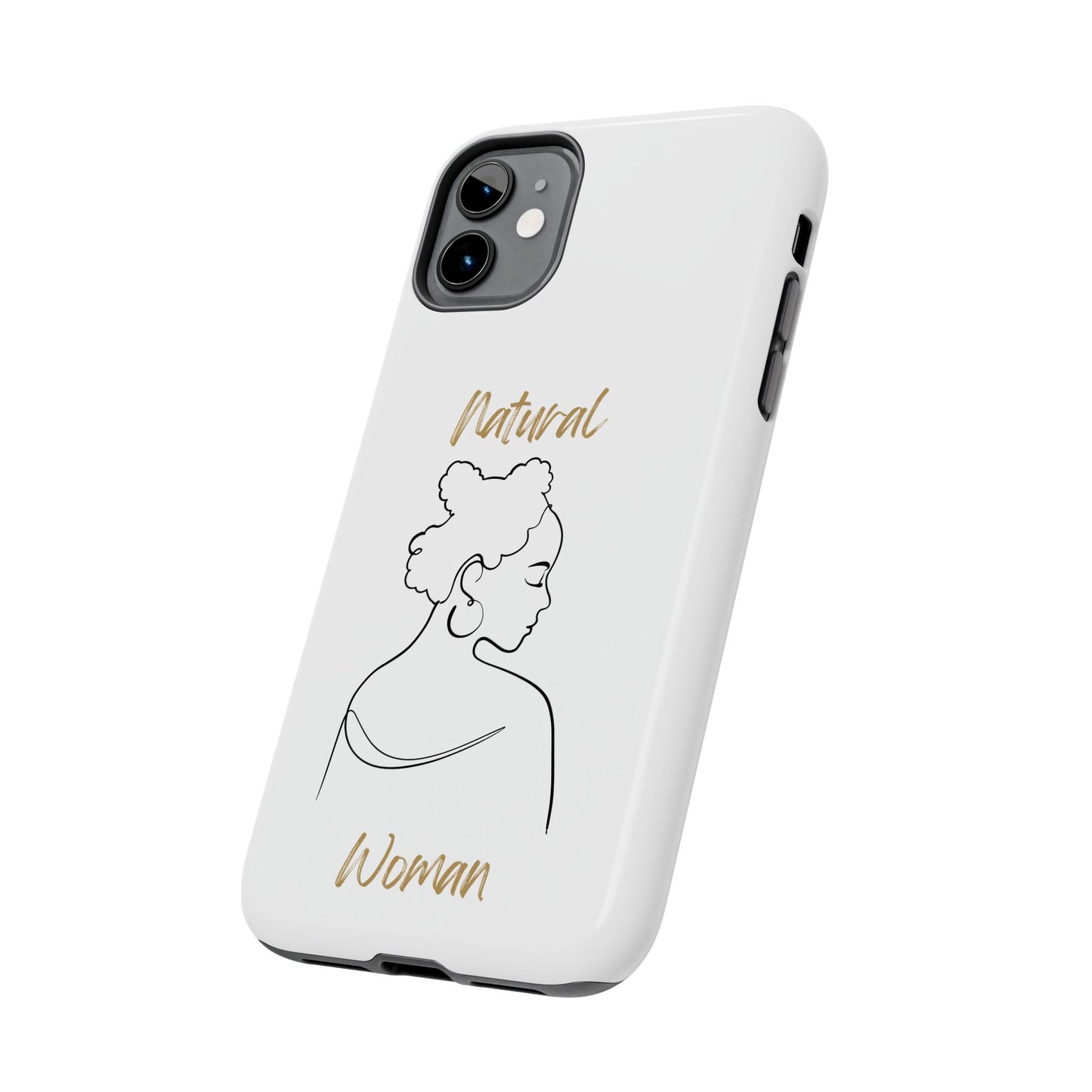 Natural Woman Twists (BL) Tough Phone Case WHITE