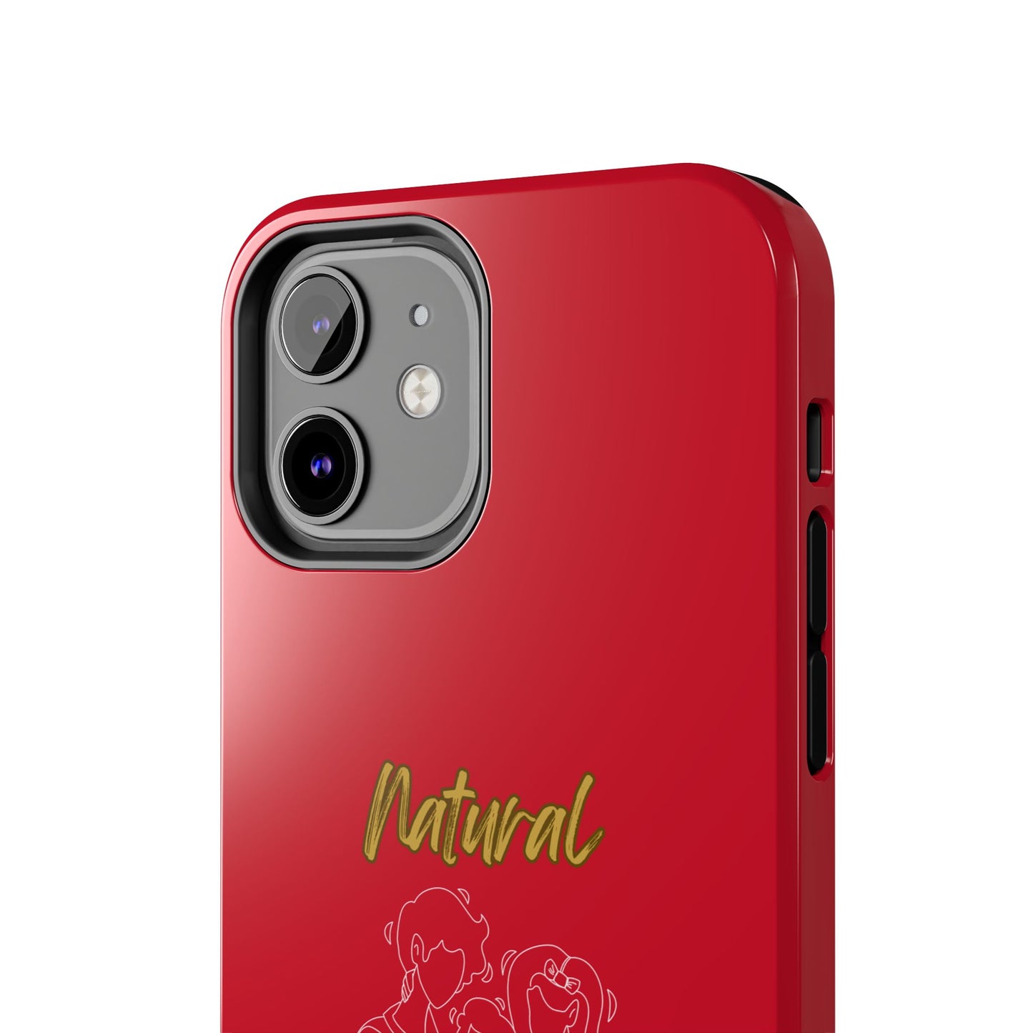 Natural Woman Bear Hugs (WL) Tough Phone Cases DARK RED