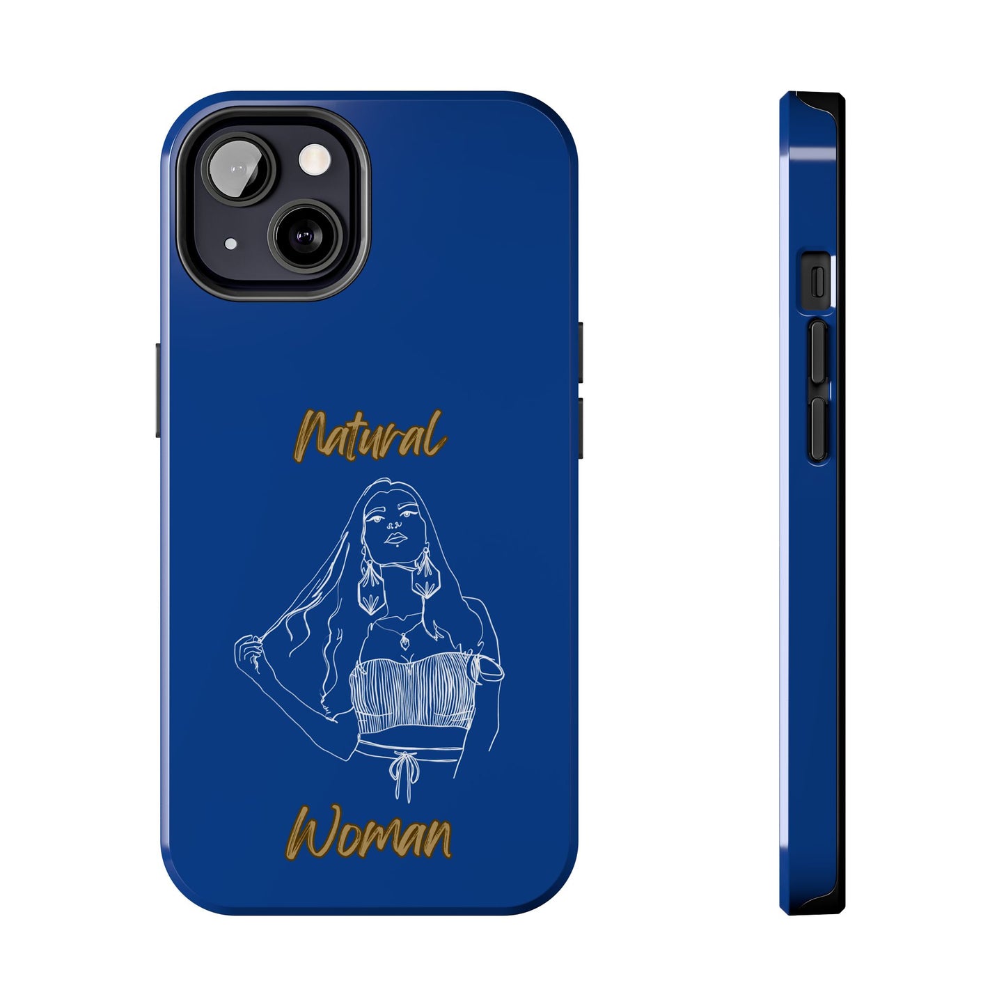 Natural Woman Thinking (WL)Tough Phone Cases DARK BLUE