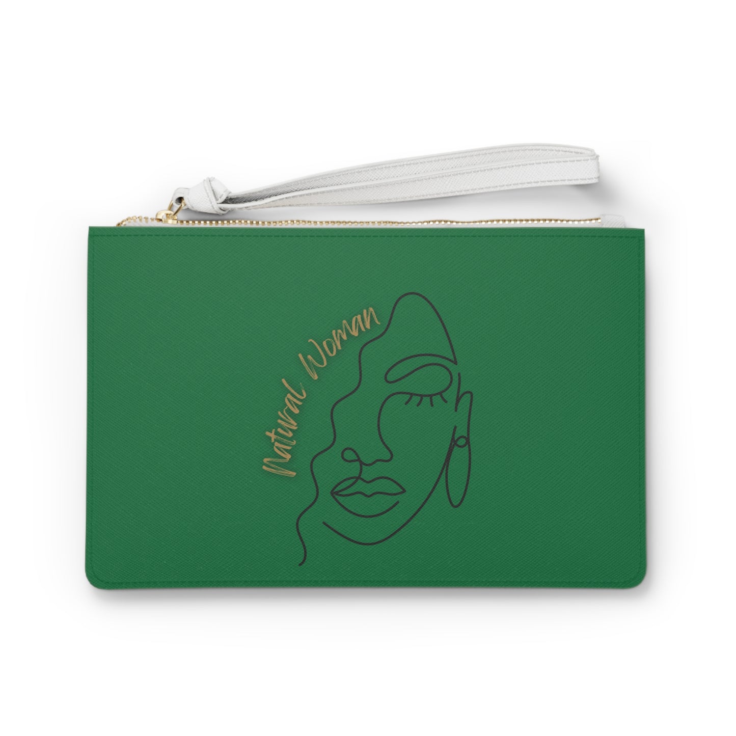 Natural Woman Half Face (BL) Clutch Bag DARK GREEN
