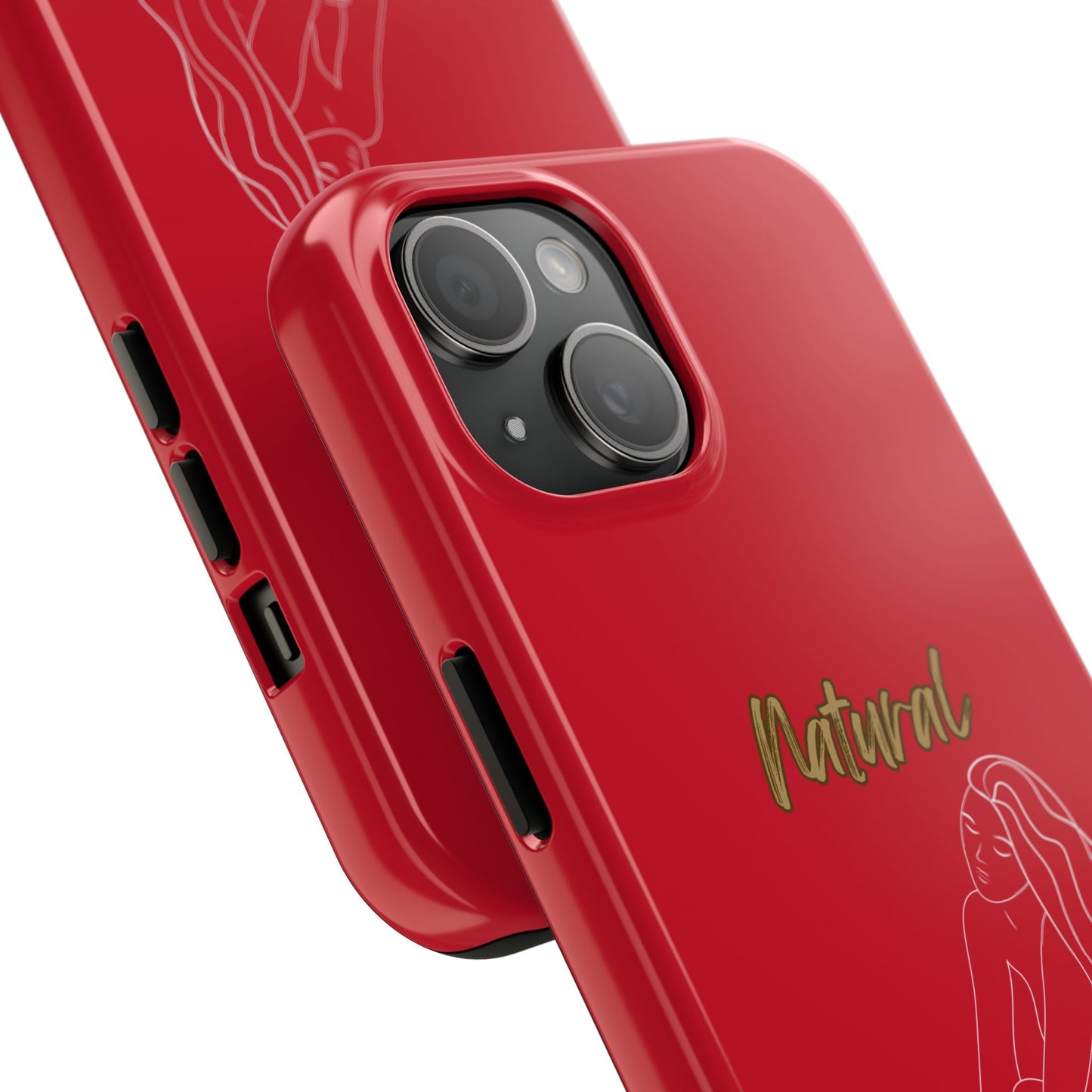 Natural Woman Beauty (WL) Tough Phone Cases DARK RED