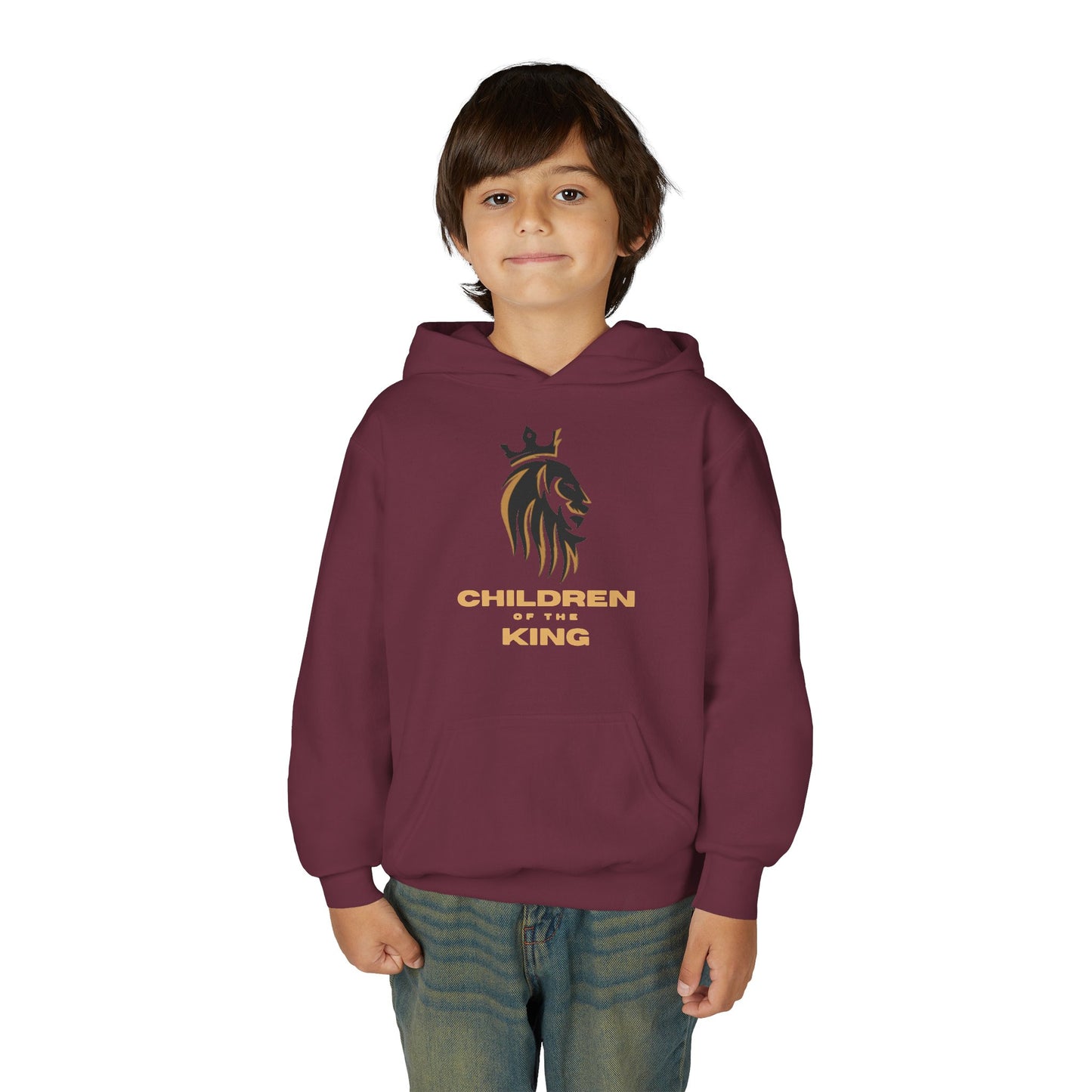 "Children of the King" Hoodie - BLACK Lion Design with Isaiah 54:13