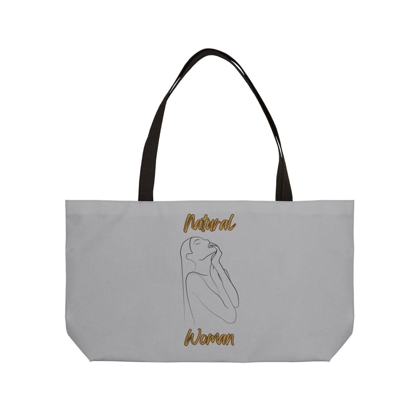 Natural Woman Thank You (BL) Weekender Tote Bag LIGHT GREY