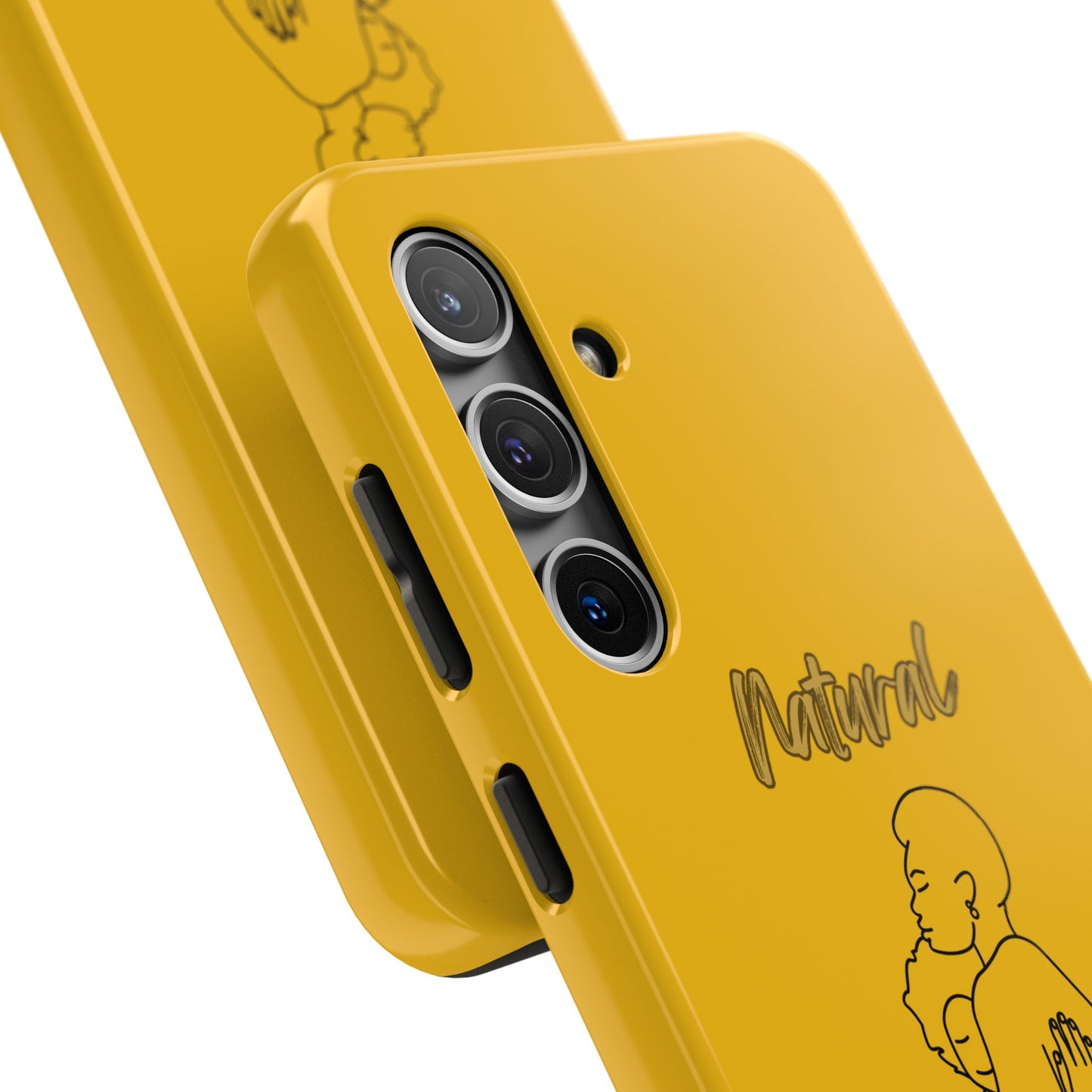 Natural Woman Safe With Momma (BL) Tough Phone Cases YELLOW