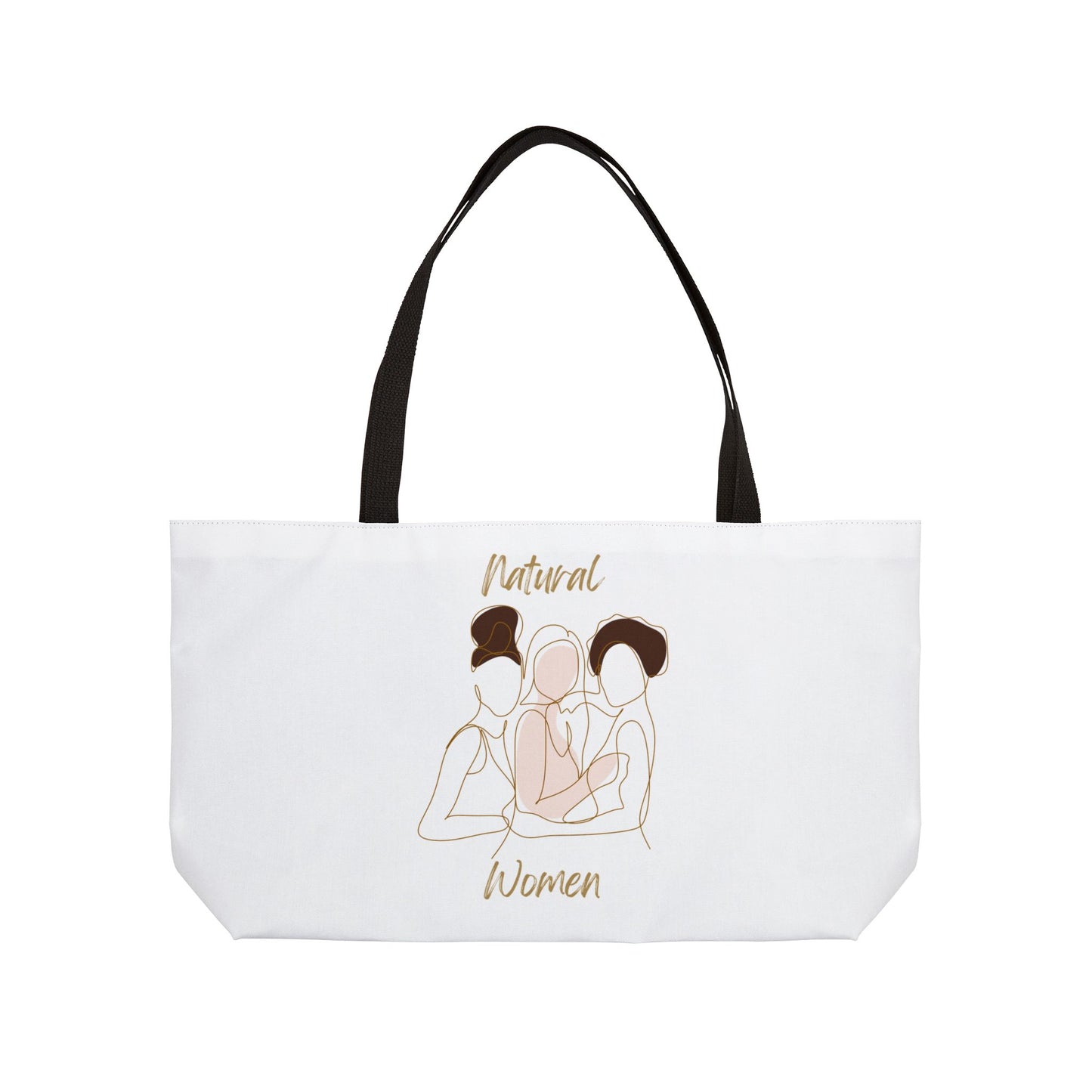 Natural Women Friends (BL) Weekender Tote Bag WHITE