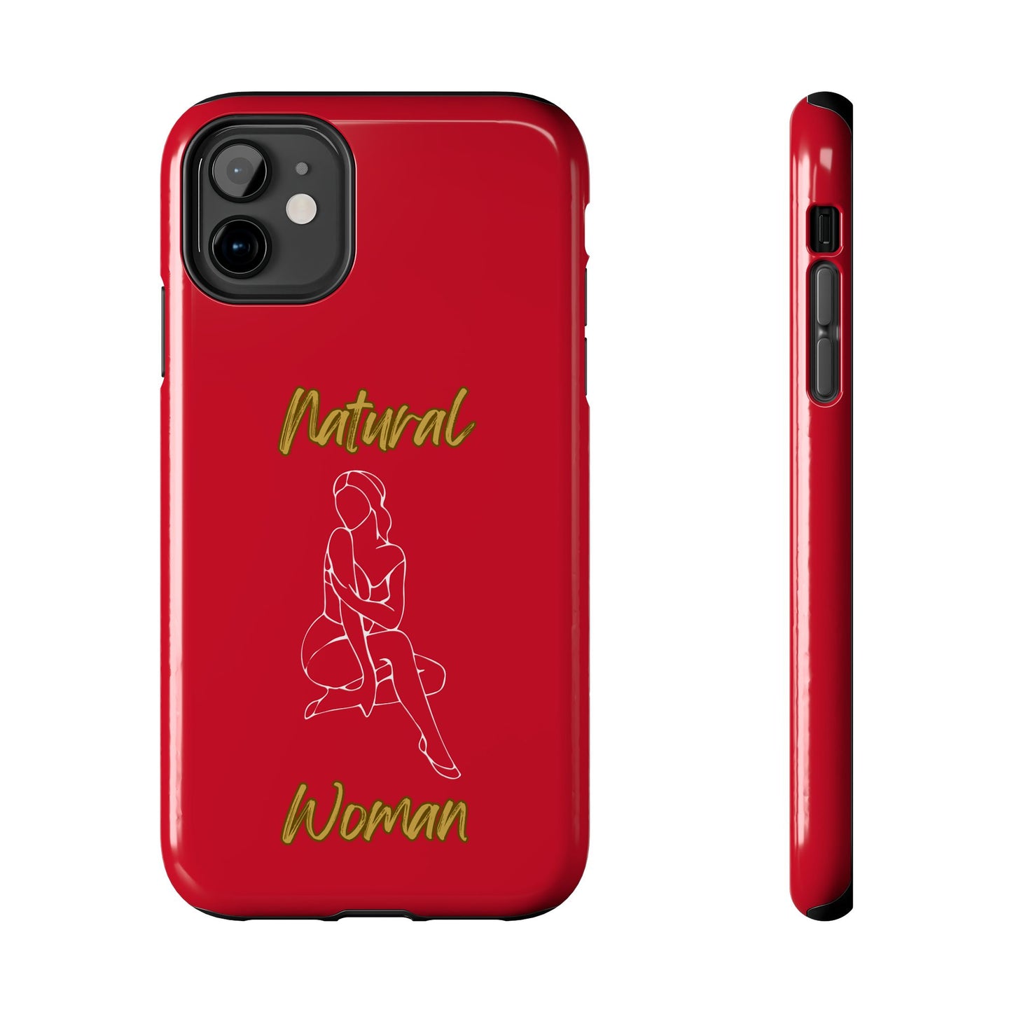 Natural Woman Shoulder Action (WL)Tough Phone Cases DARK RED