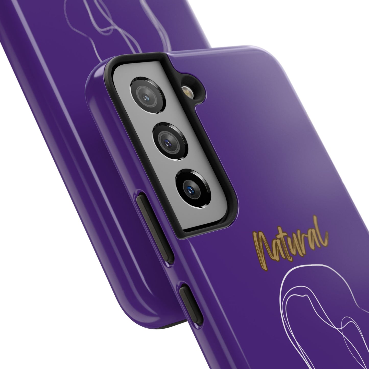 Natural Woman Hanging Hair (WL) Tough Phone Cases PURPLE