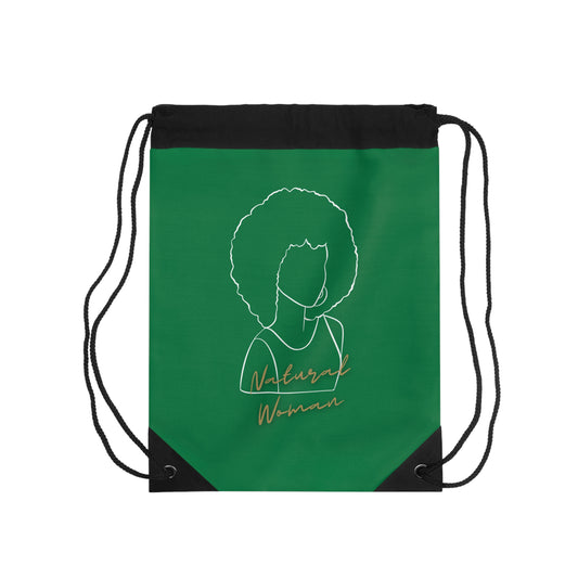 Natural Woman Afro (WL) Drawstring Bag DARK GREEN