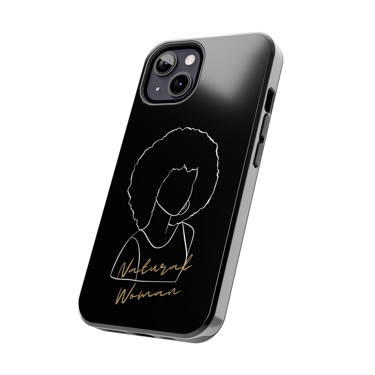 Natural Woman Afro (WL) Tough Phone Case BLACK