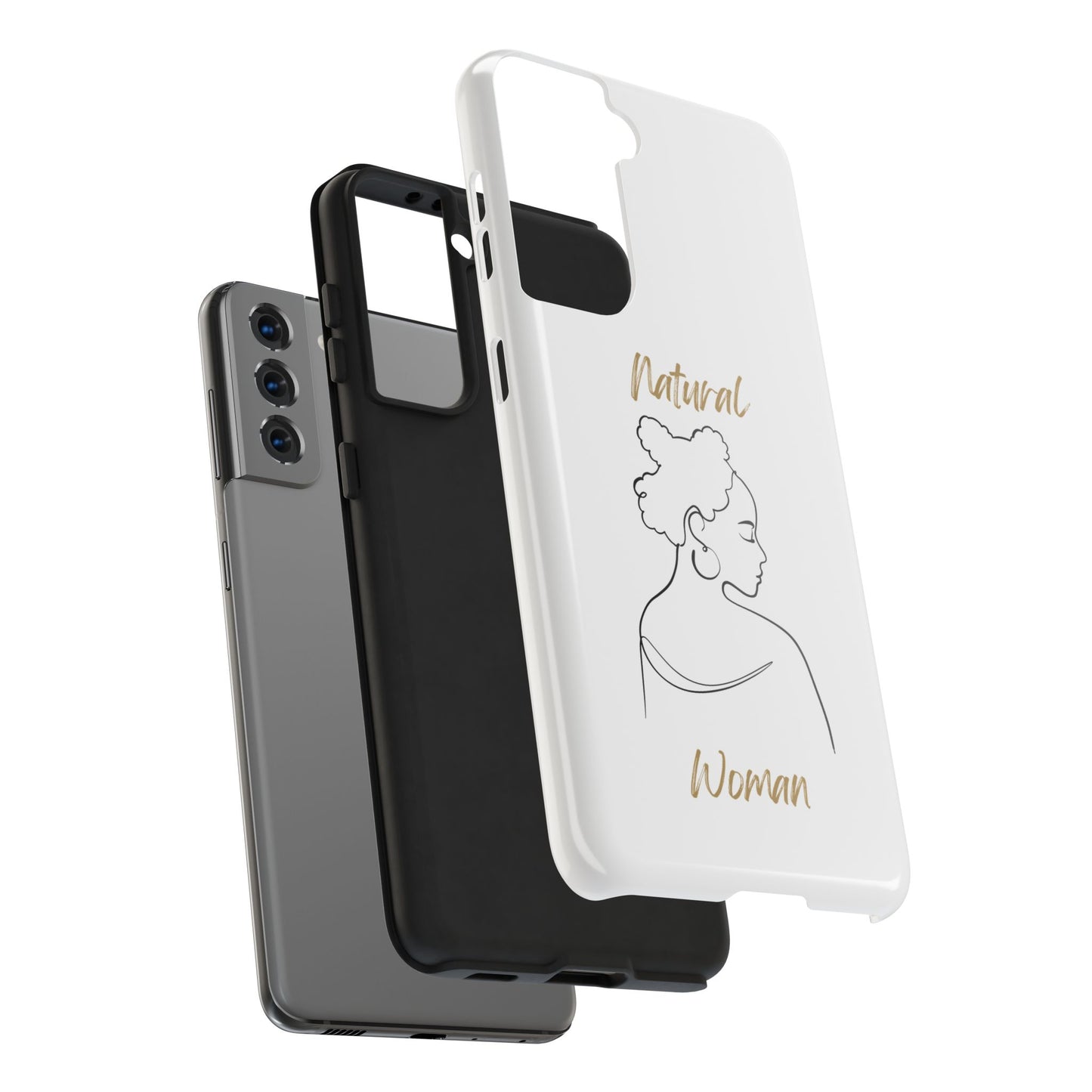 Natural Woman Twists (BL) Tough Phone Case WHITE