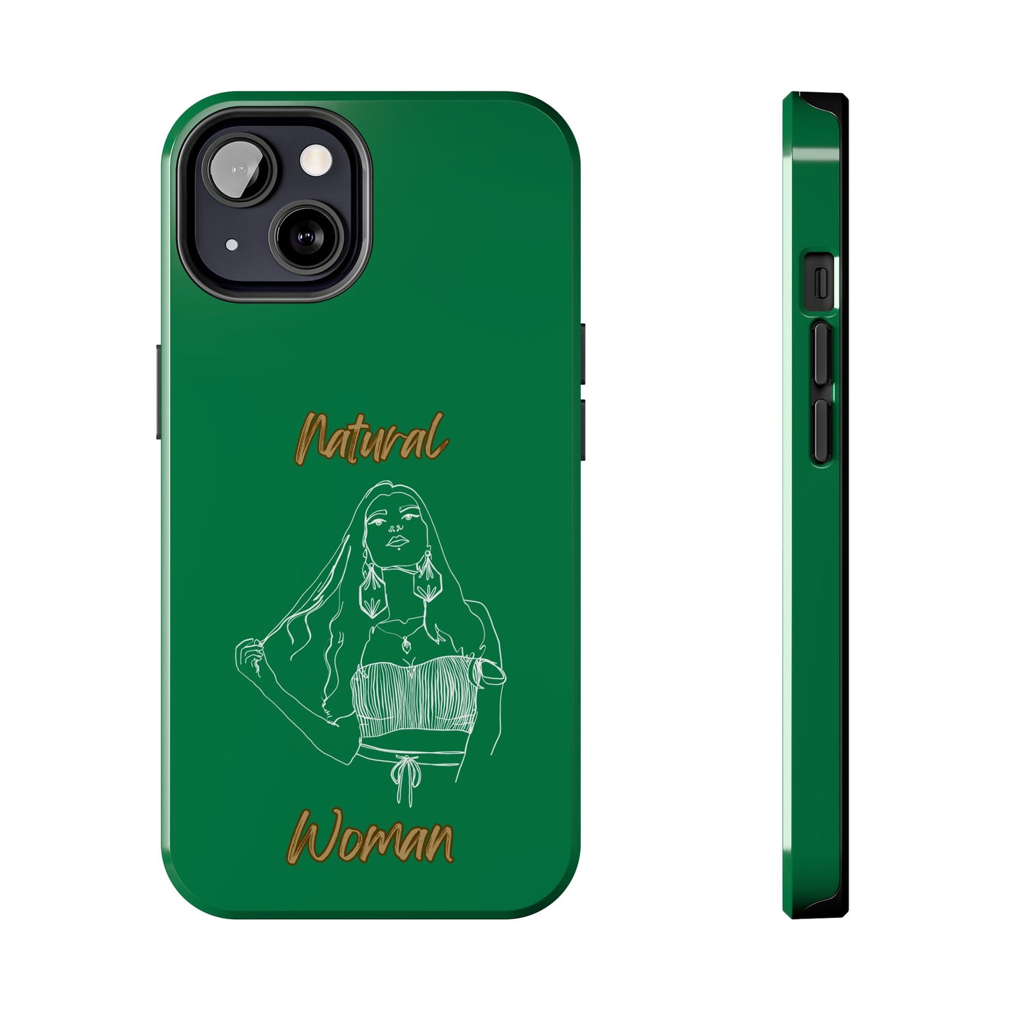 Natural Woman Thinking (WL)Tough Phone Cases DARK GREEN