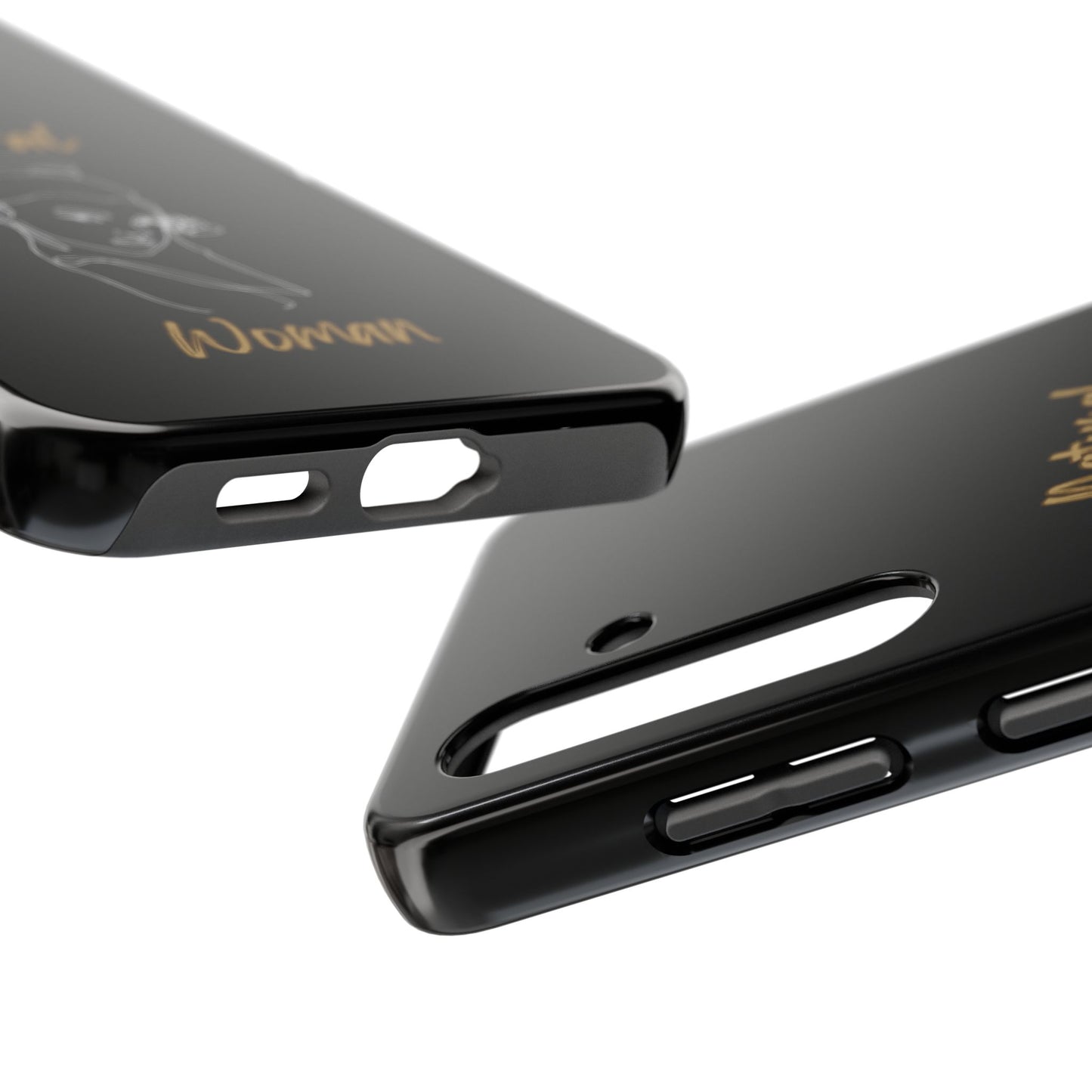Natural Woman Sassy Bun (WL) Tough Phone Cases BLACK