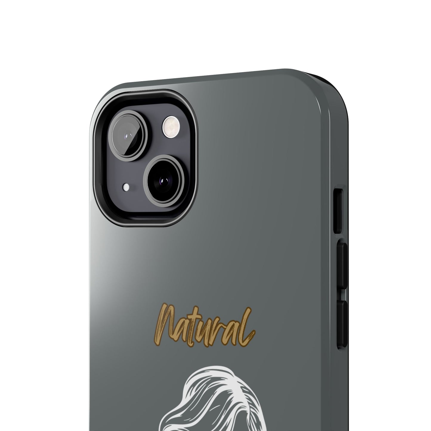 Natural Woman Long Curl (WL)Tough Phone Cases DARK GREY