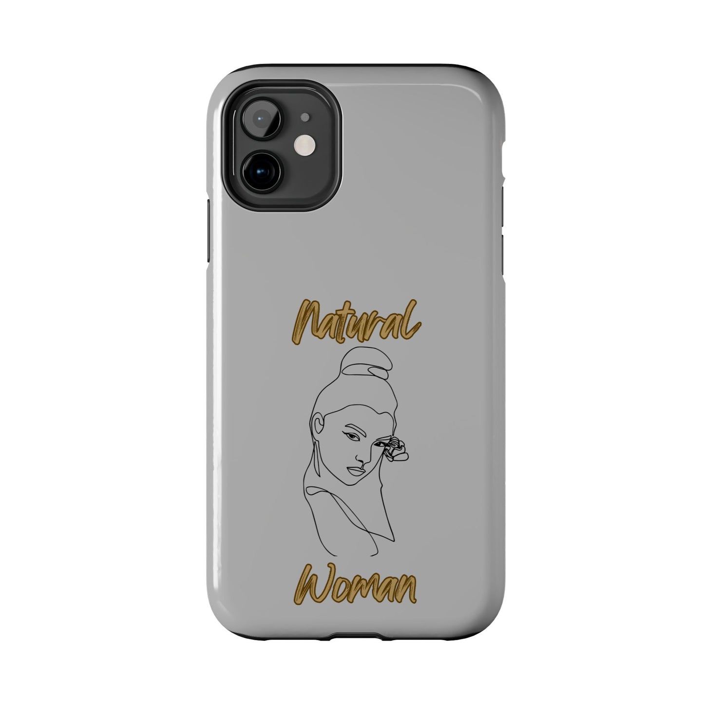 Natural Woman Sassy Bun (BL) Tough Phone Cases LIGHT GREY