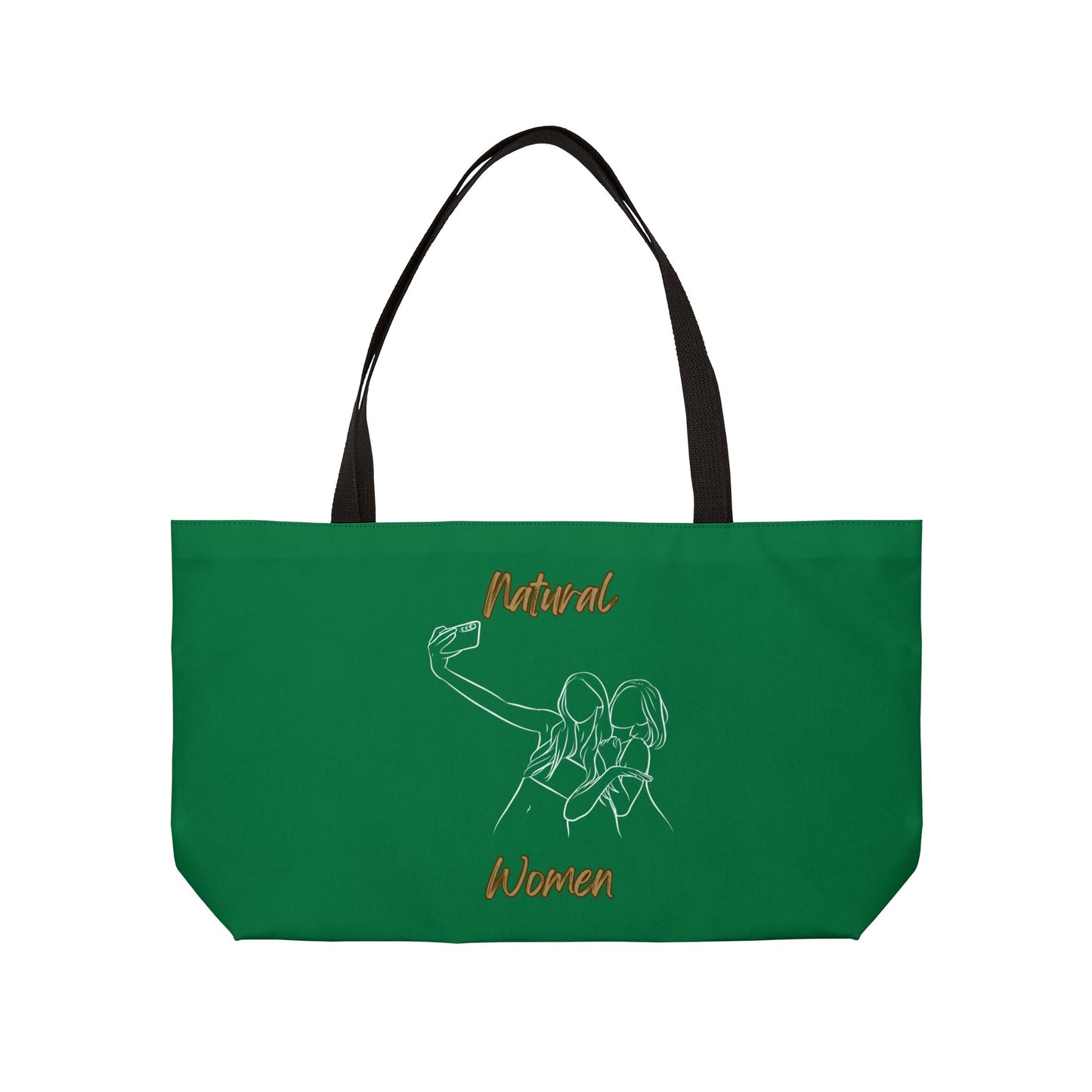 Natural Women Friends Selfie (WL) Weekender Tote Bag DARK GREEN